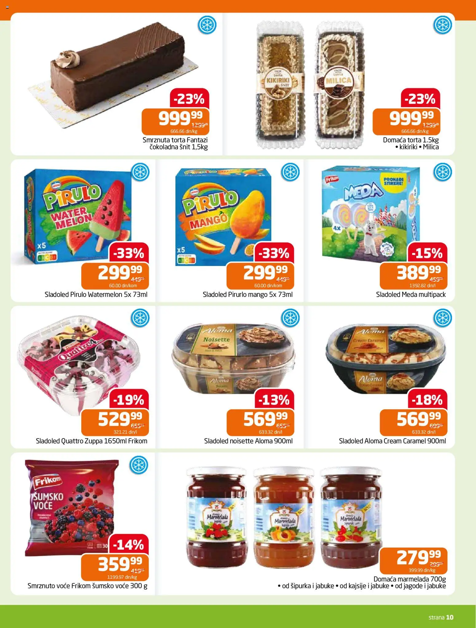 Gomex katalog - važi od 19.08.2026 | Strana: 10 | Proizvode: Voće, Jagode, Mango, Smrznuto voće