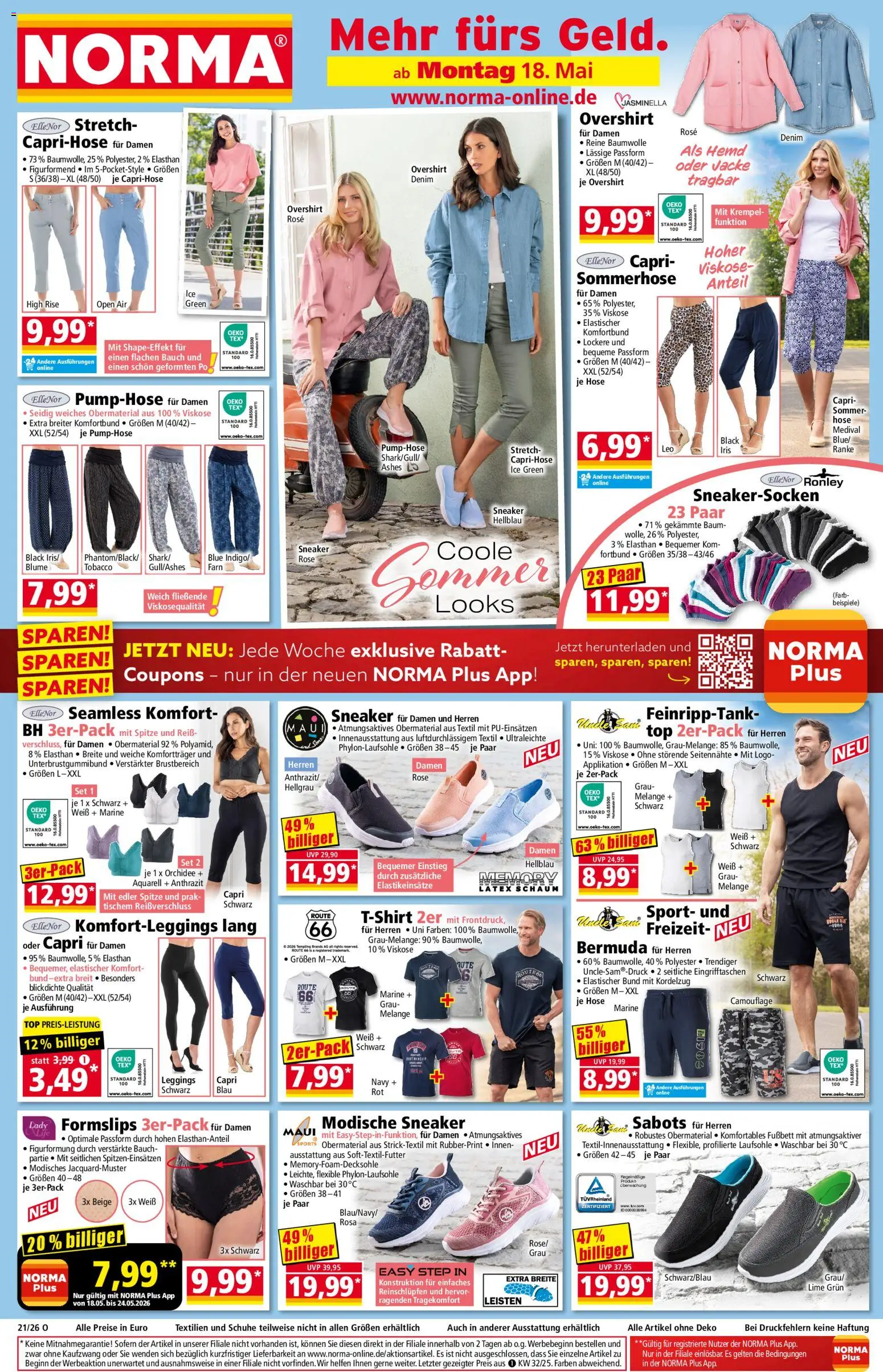 Norma Prospekt – gültig ab 18.05.2026 | Seite: 1 | Produkte: Gewicht, Rasenmäher, Sessel, Tisch