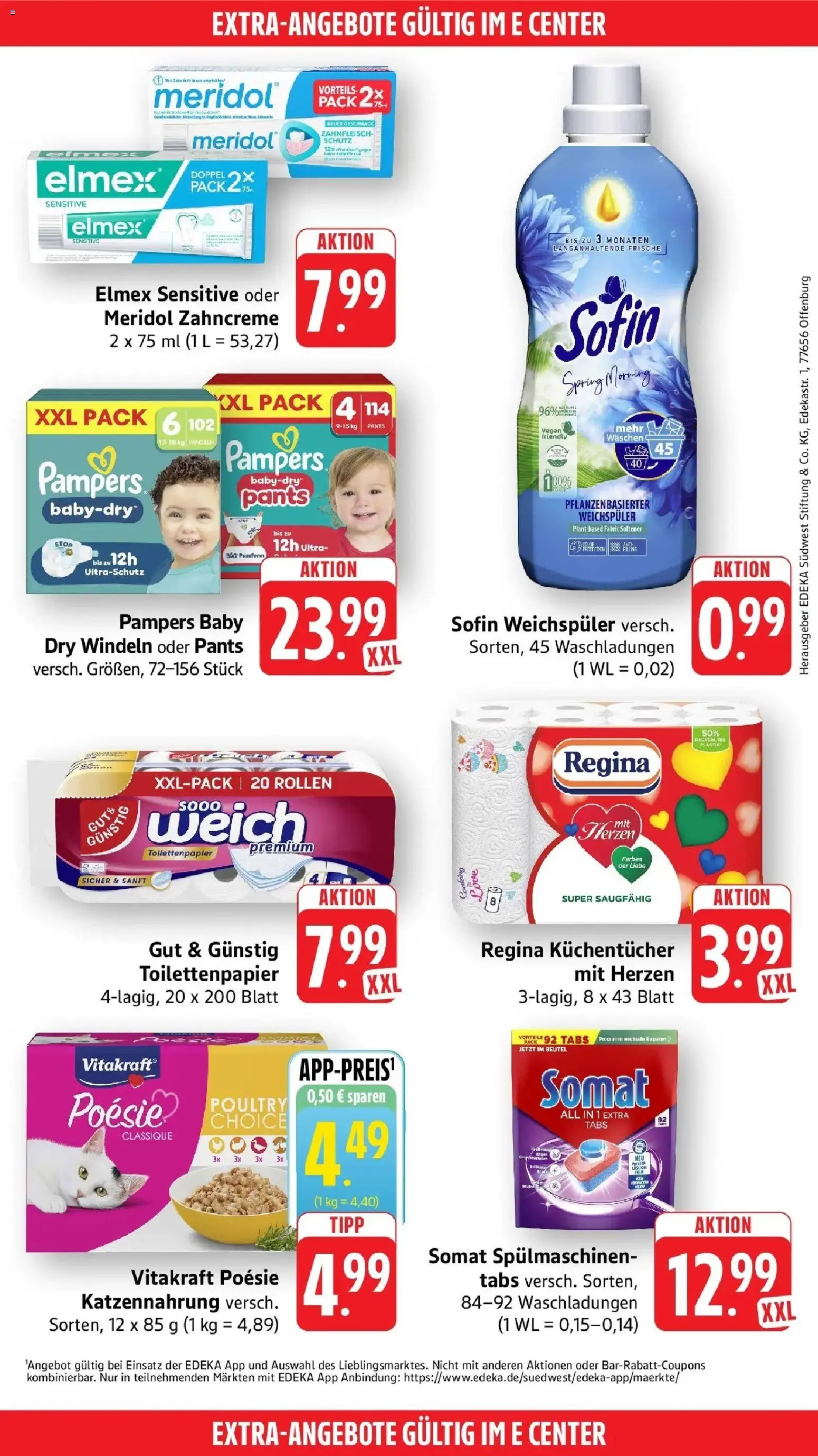 E center Prospekt Bensheim-Auerbach (ab 17.08.2026) zum Blättern | Seite: 47 | Produkte: Pampers, Weichspüler, Toilettenpapier