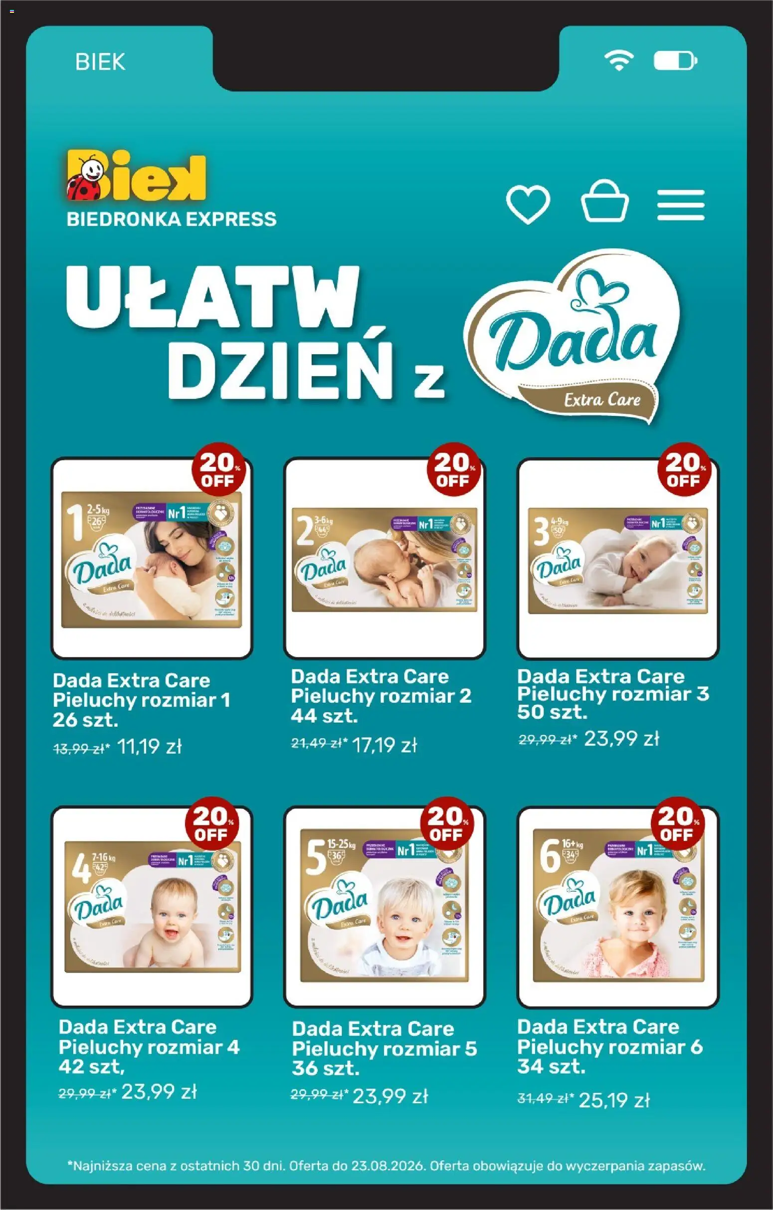 Biedronka gazetka - Biek od 21.08.2026 | Strona: 15 | Produkty: Pieluchy