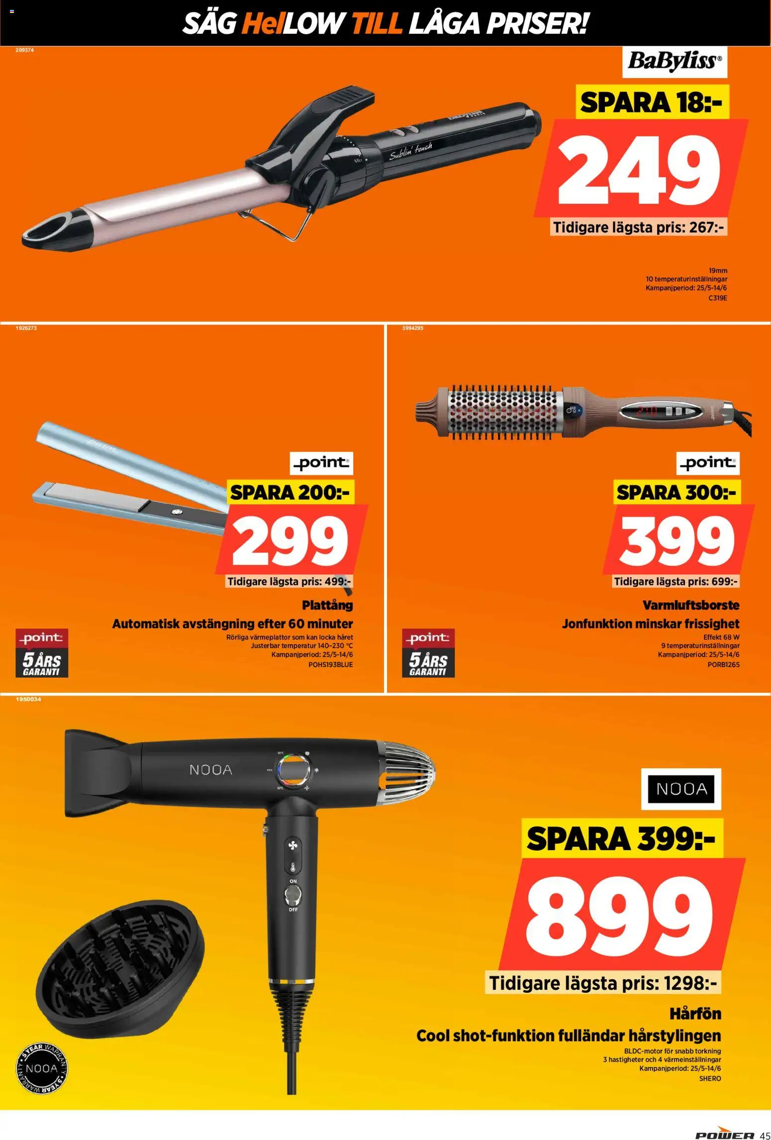 Power reklamblad aktuell från 08.06.2026 | Sida: 45 | Produkter: Plattång, Såg
