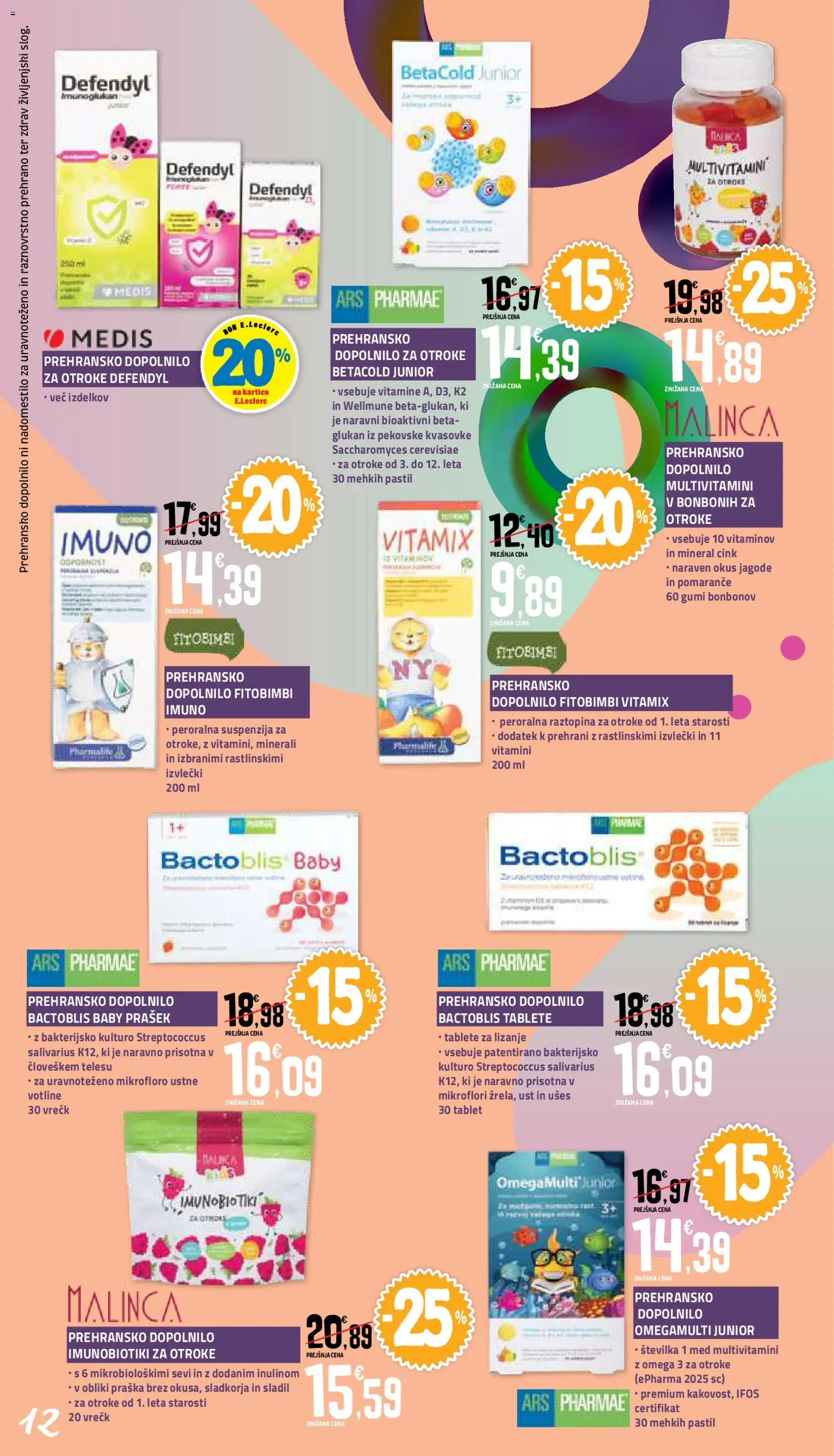 Novi E.leclerc katalog ponudbe – veljaven od 04.09.2026 | Stran: 12 | Izdelki: Med, Prašek, Pomarance, Jagode