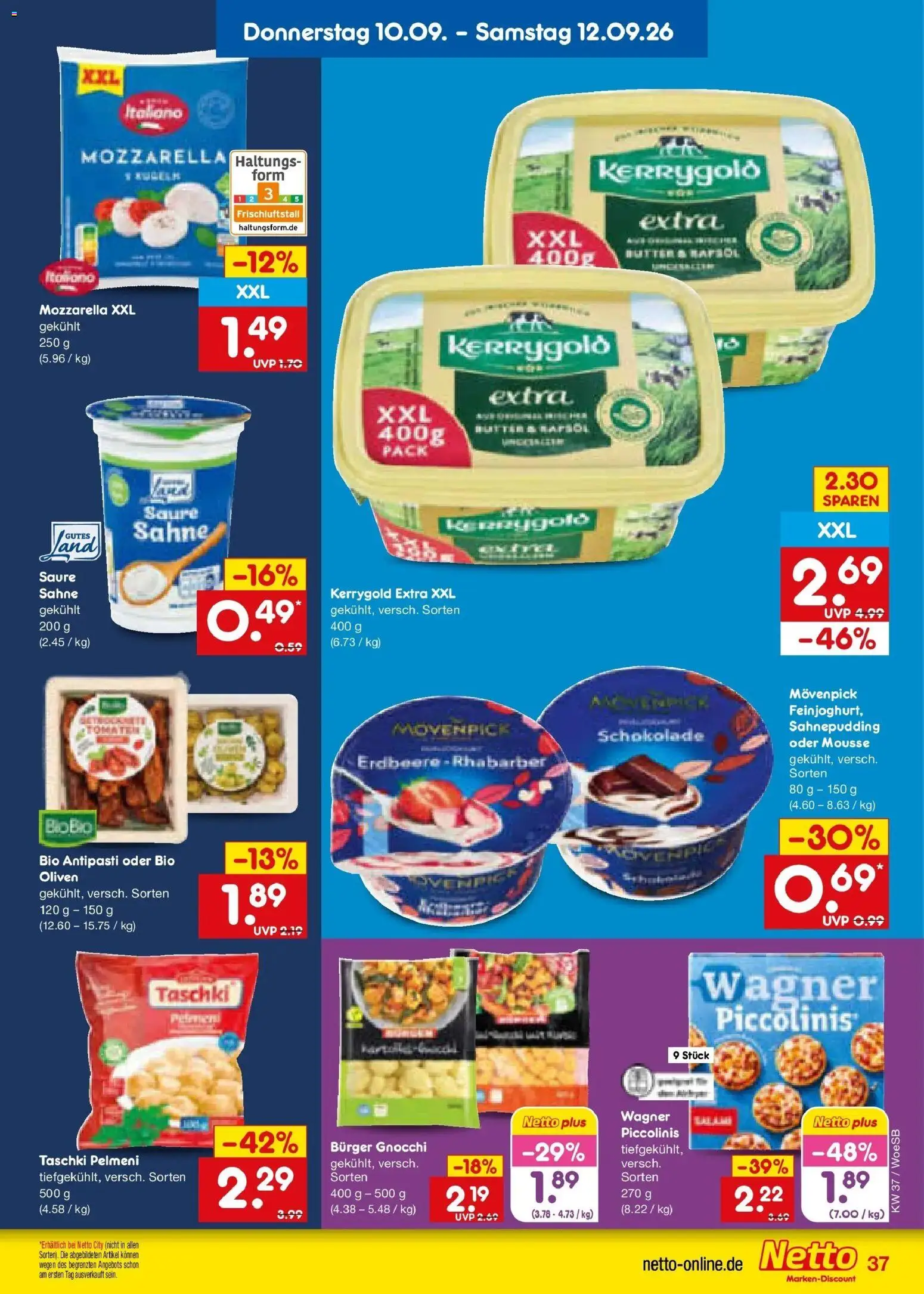 Netto Marken-Discount Prospekt Leonberg – gültig ab 07.09.2026 | Seite: 53 | Produkte: Schokolade, Mozzarella, Piccolinis, Sahne