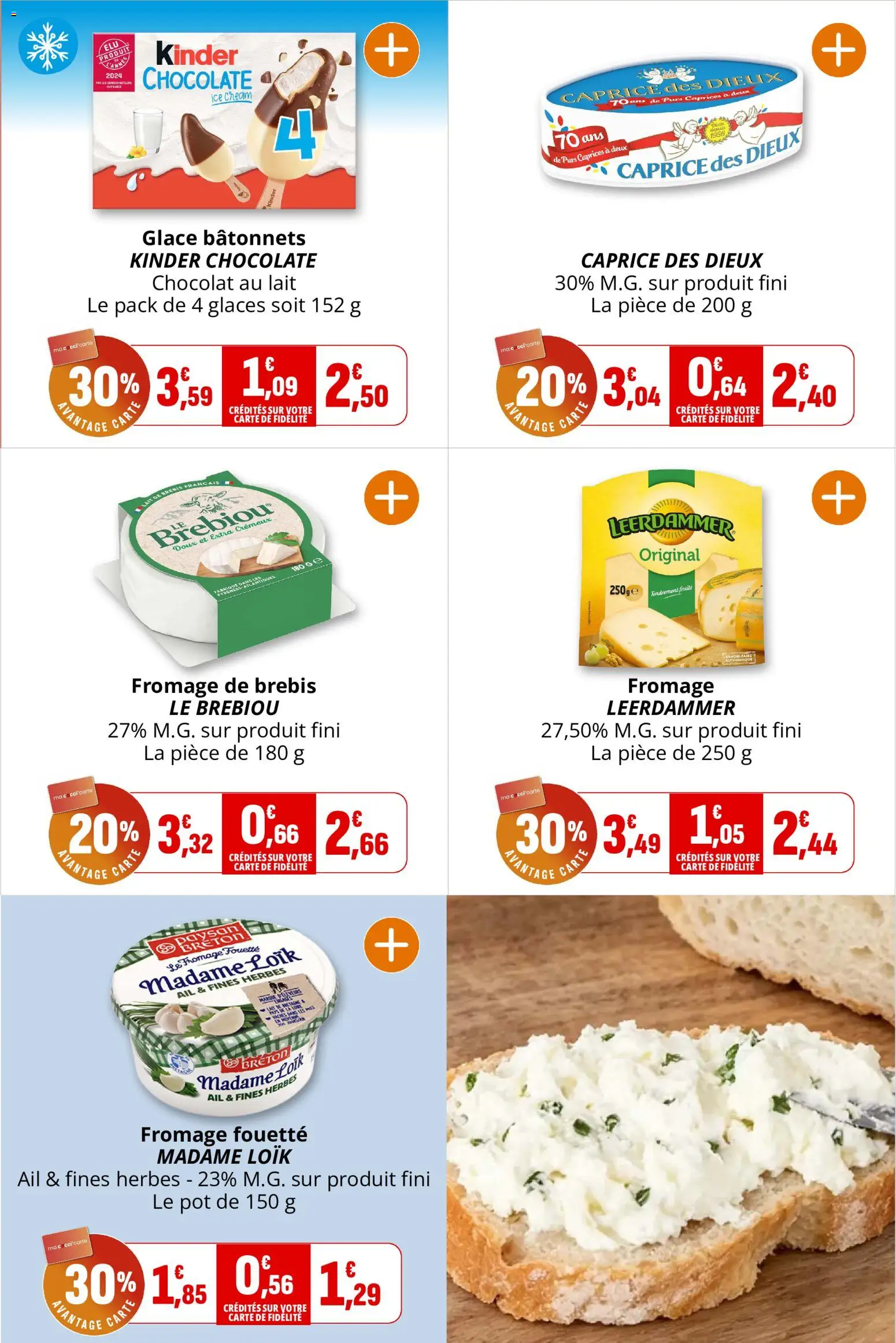 {H1} | Page: 16 | Produits: Ail, Fruits, Lait, Chocolat