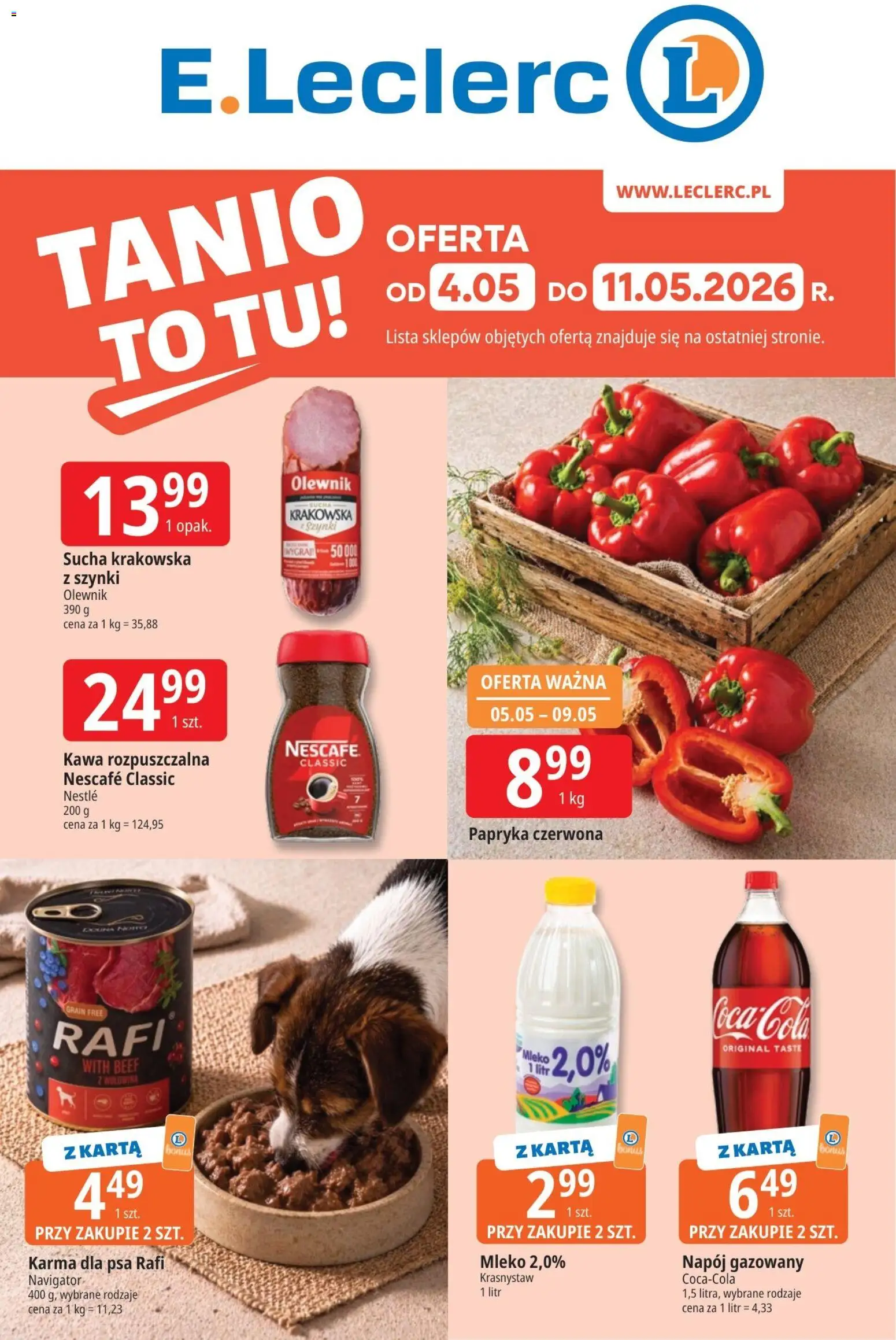 E.Leclerc gazetka - Zielona Góra od 04.05.2026 | Strona: 1