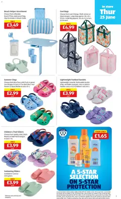 Preview of Weekly offers Aldi Back to school valid from 22/06/2026 | Page: 7 | Products: Table, Mint, Sandals, Bag
