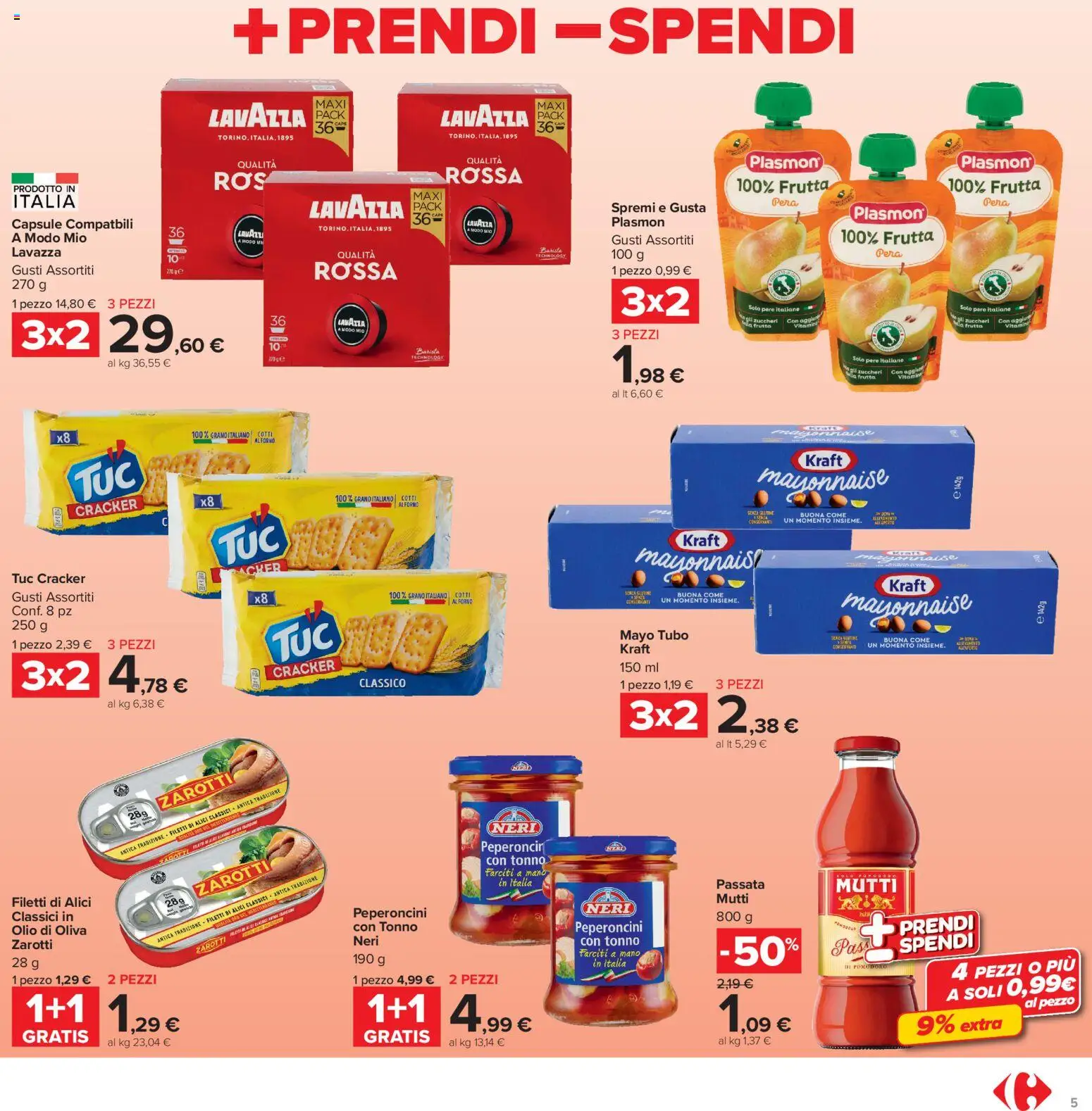 Volantino Carrefour del 13/07/2026 | Pagina: 5 | Prodotti: Frutta, Pera, Tonno, Alici