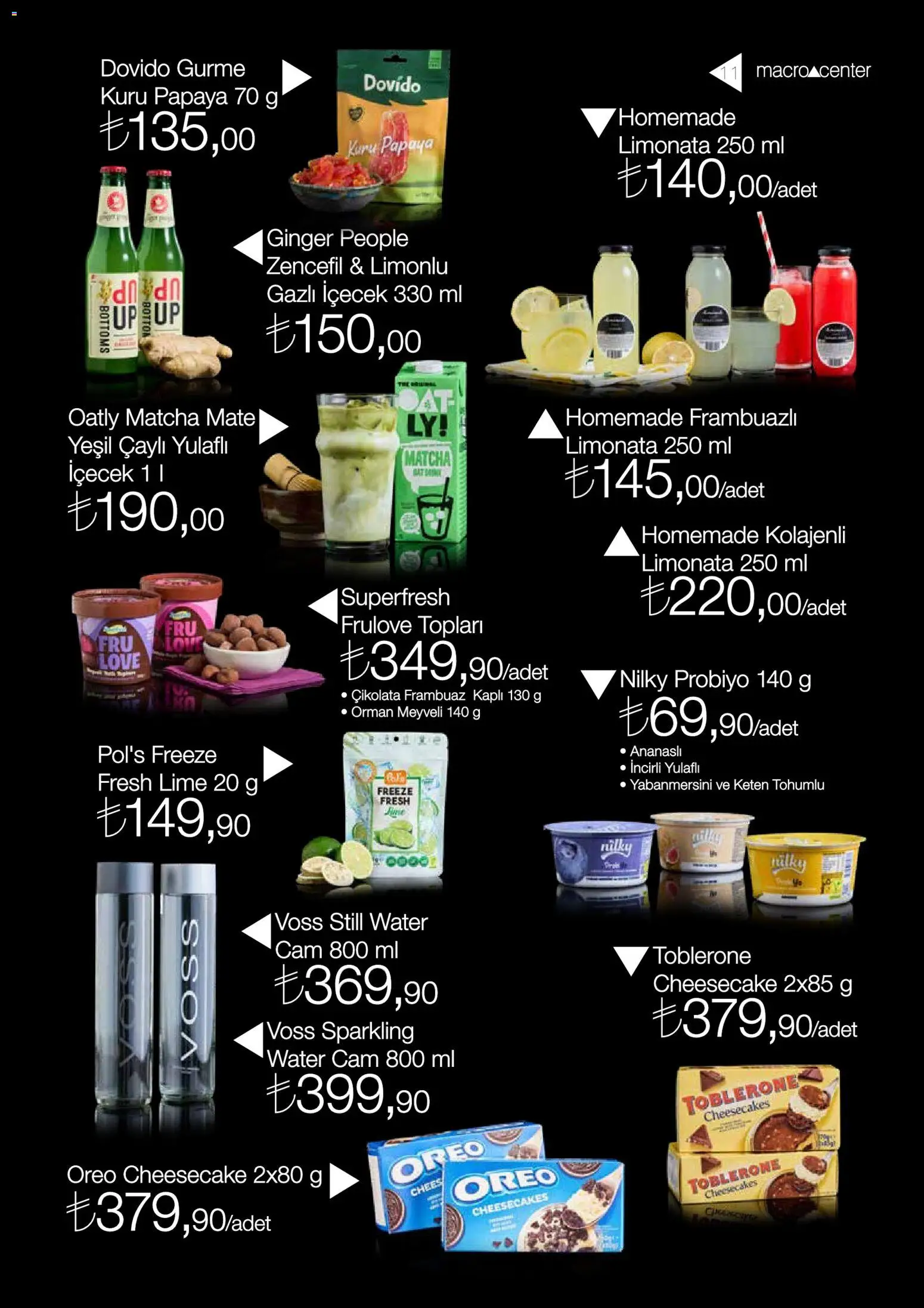Migros Katalog - MacroStyle - 01 Ağustos 2026 tarihinden itibaren geçerlidir | Sayfa: 11 | Ürünler: Papaya, Frambuaz, Zencefil, Gazlı içecek