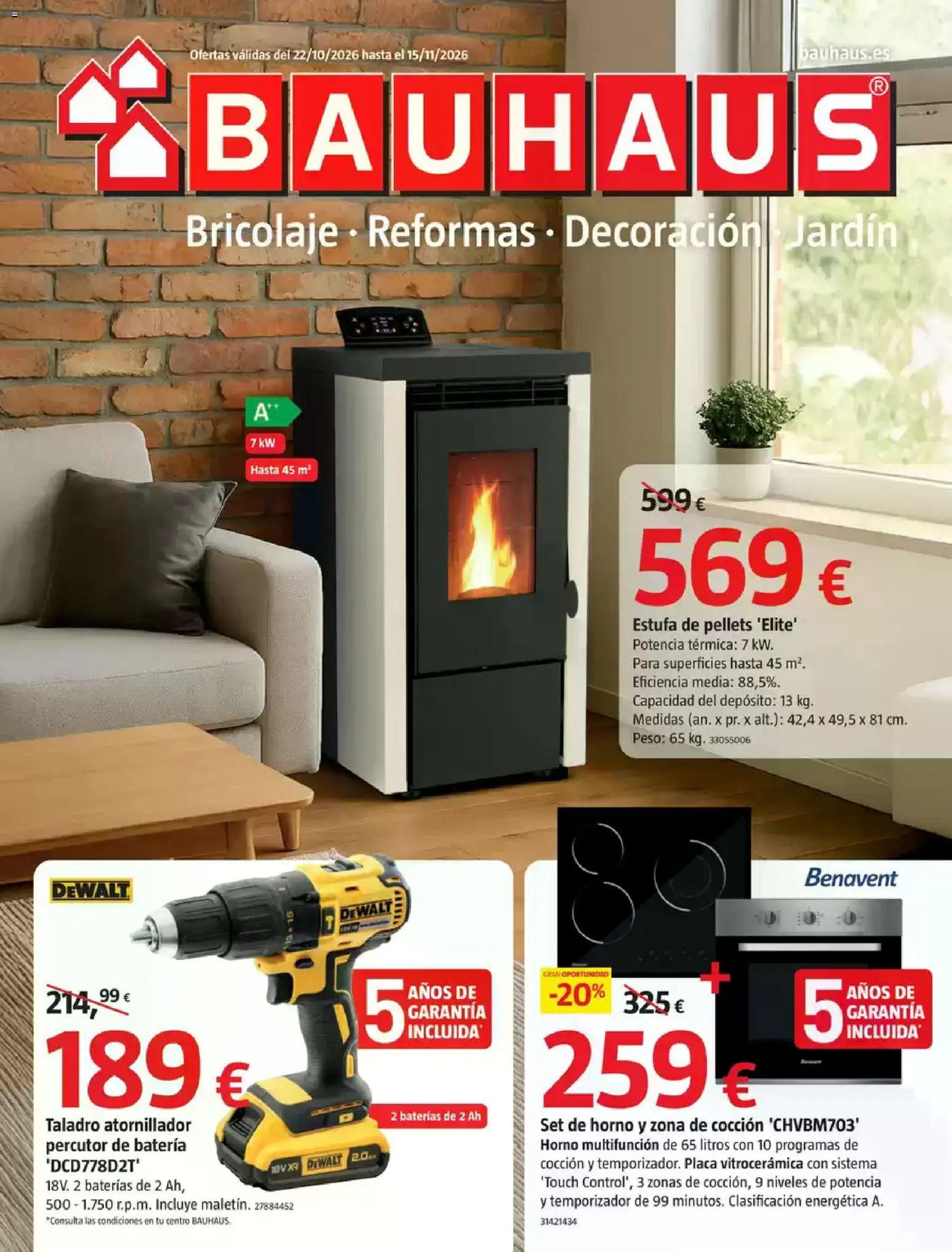 Bauhaus folleto │ válido desde el 22/10/2026 | Página: 1 | Productos: Horno, Peso, Decoración, Batería