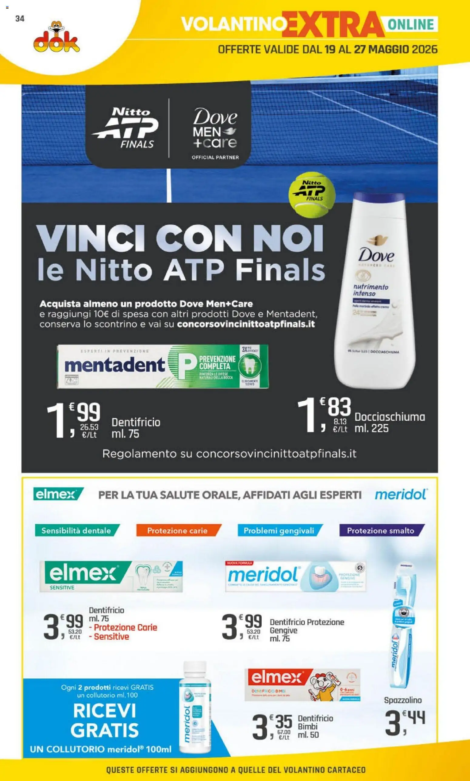 Volantino DOK del 15.05.2026 | Pagina: 34 | Prodotti: Dentifricio, Spazzolino, Collutorio