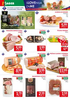 Jager katalog akcije – veljaven od 07.10.2026 | Stran: 2 | Izdelki: Mortadela, Slanina, Salama, Sunka