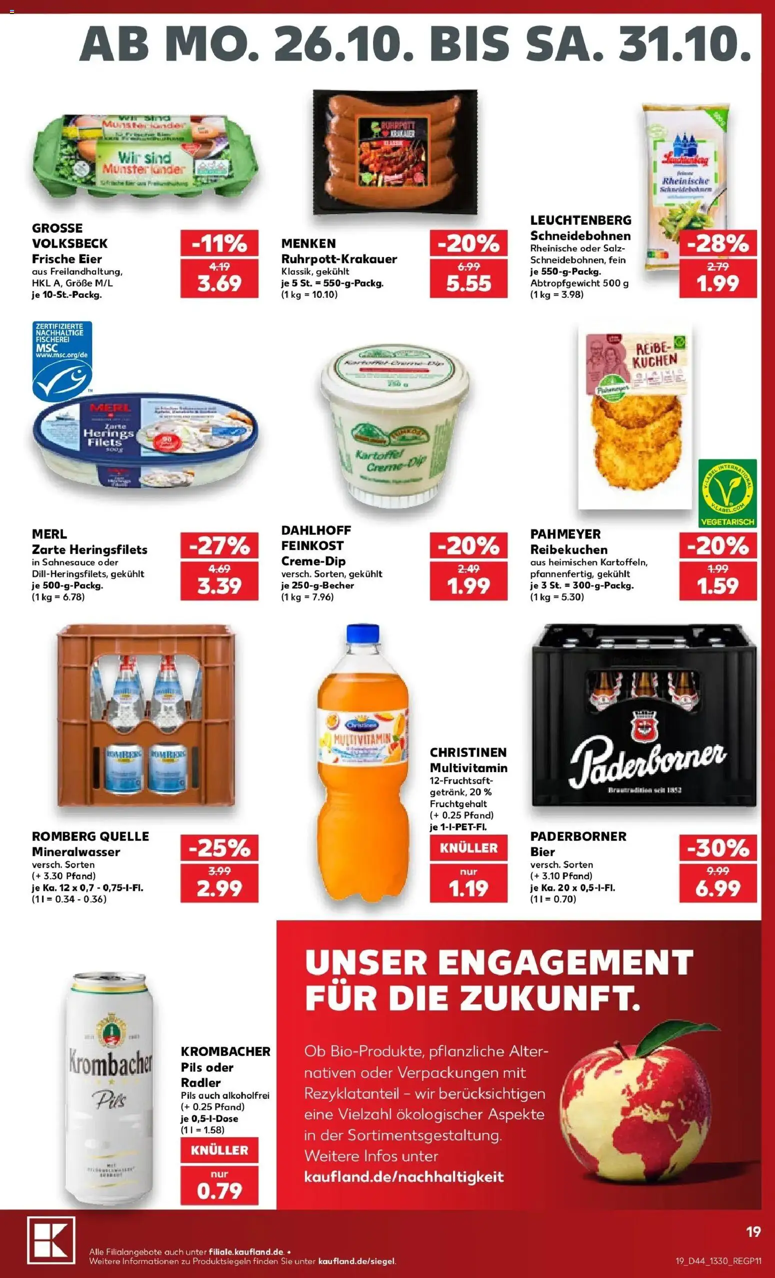 Prospekt Kaufland ab 26.10.2026 » Angebote Online zum Blättern | Seite: 23 | Produkte: Bier, Pils, Radler, Kuchen