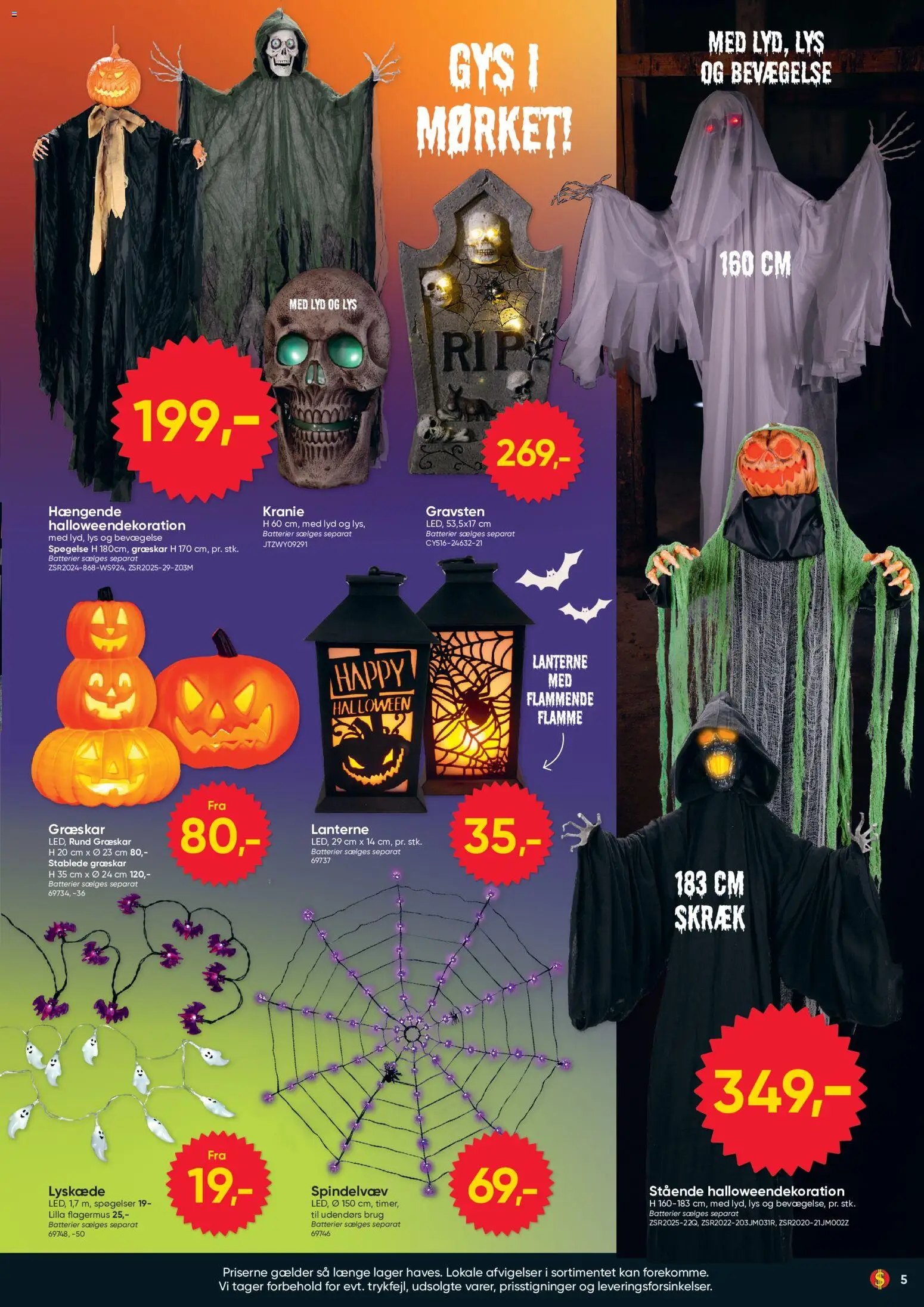 Bigdollar tilbudsavis – gyldig fra 22/09/2026 | Side: 5 | Produkter: Græskar, Batterier, Lyd