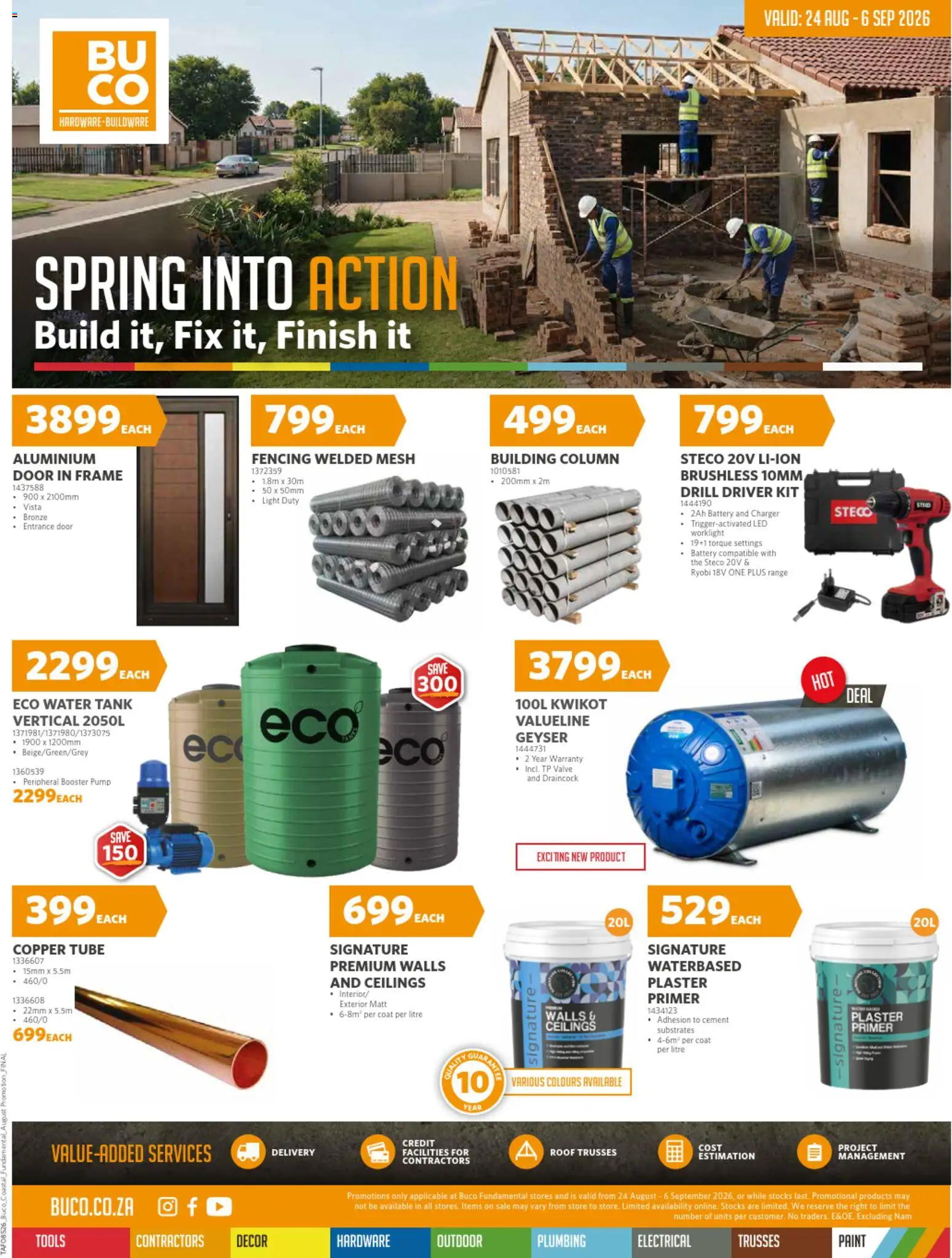 New BUCO catalogue – valid from 24/08/2026 | Page: 1 | Products: Frame, Paint, Valve, Water