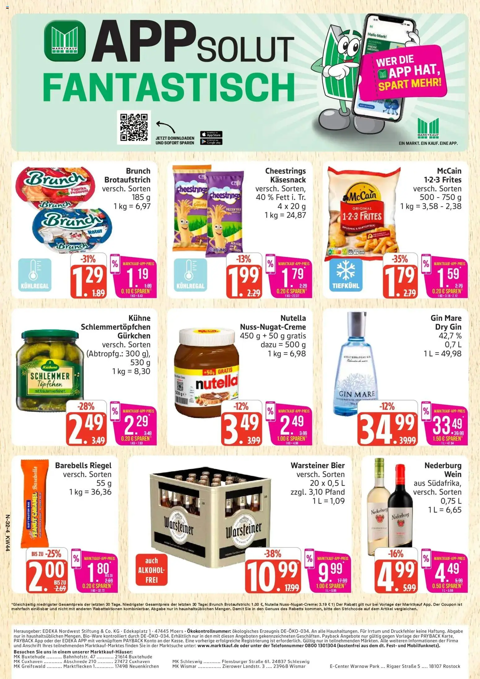 Marktkauf Prospekt Neuenkirchen (ab 26.10.2026) » Angebote online | Seite: 32 | Produkte: McCain, Nutella, Alkohol, Warsteiner