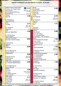Simmel Bayern ab 27.04.2026 gültig | Seite: 3 | Produkte: Schokolade, Shampoo, Reinigungstücher, Waschmittel