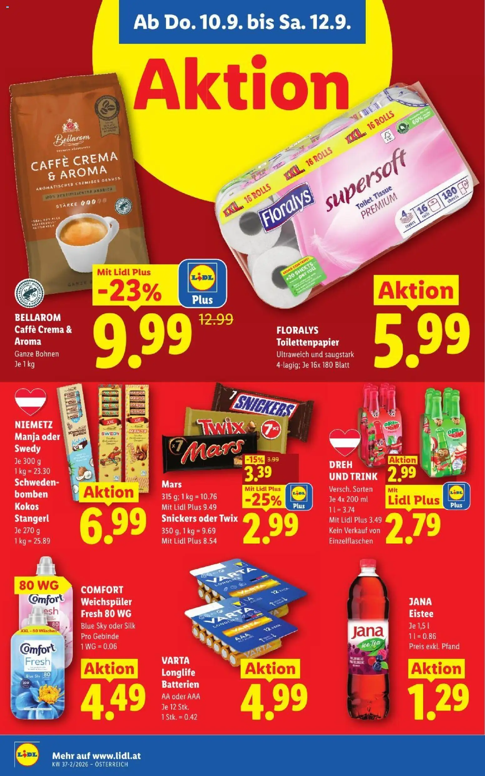 Lidl - Flugblatt gültig ab 10.09.2026 | Seite: 12 | Produkte: Snickers, Weichspüler