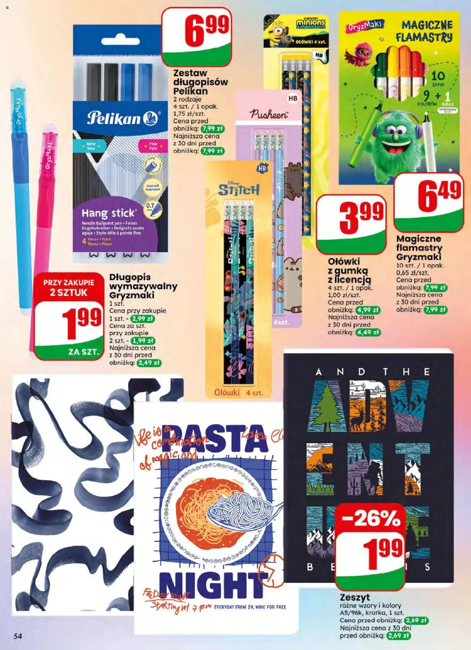 Dino gazetka od 05.08.2026 | Strona: 54 | Produkty: Zeszyt