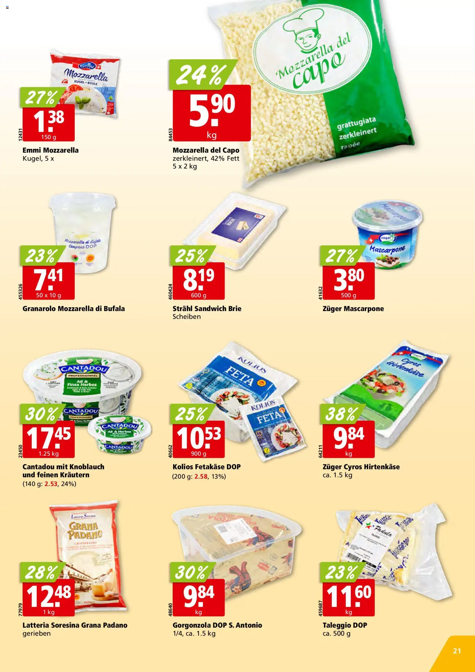 Aligro aktionen – gültig ab 26.10.2026 | Seite: 21 | Produkte: Grana Padano, Feta, Mascarpone, Knoblauch