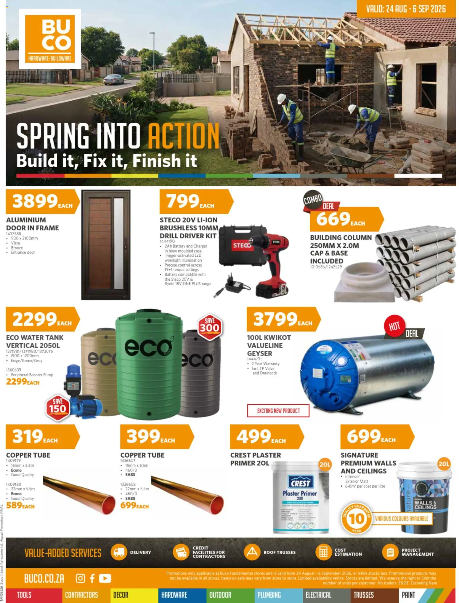New BUCO catalogue – valid from 24/08/2026 | Page: 1 | Products: Primer, Case, Tank, Charger