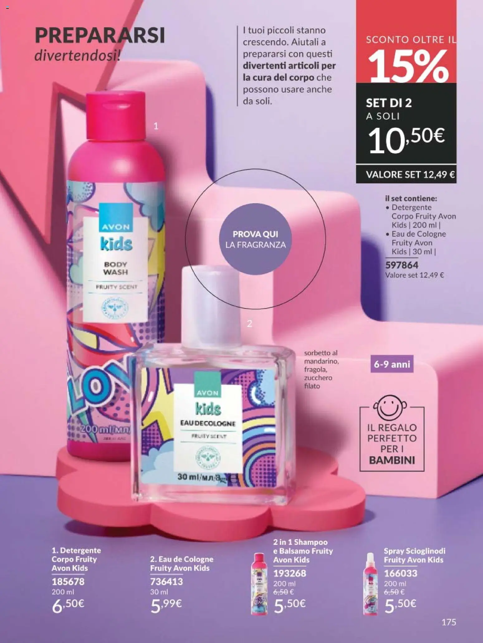 Volantino Avon del 01.05.2026 | Pagina: 175 | Prodotti: Shampoo, Detergente, Zucchero, Fragranza