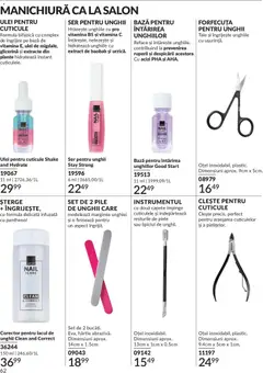 Ofertele Avon valabile de la 01.05.2026 | Pagină: 64 | Produse: Ulei pentru cuticule, Serum, Clește, Ulei