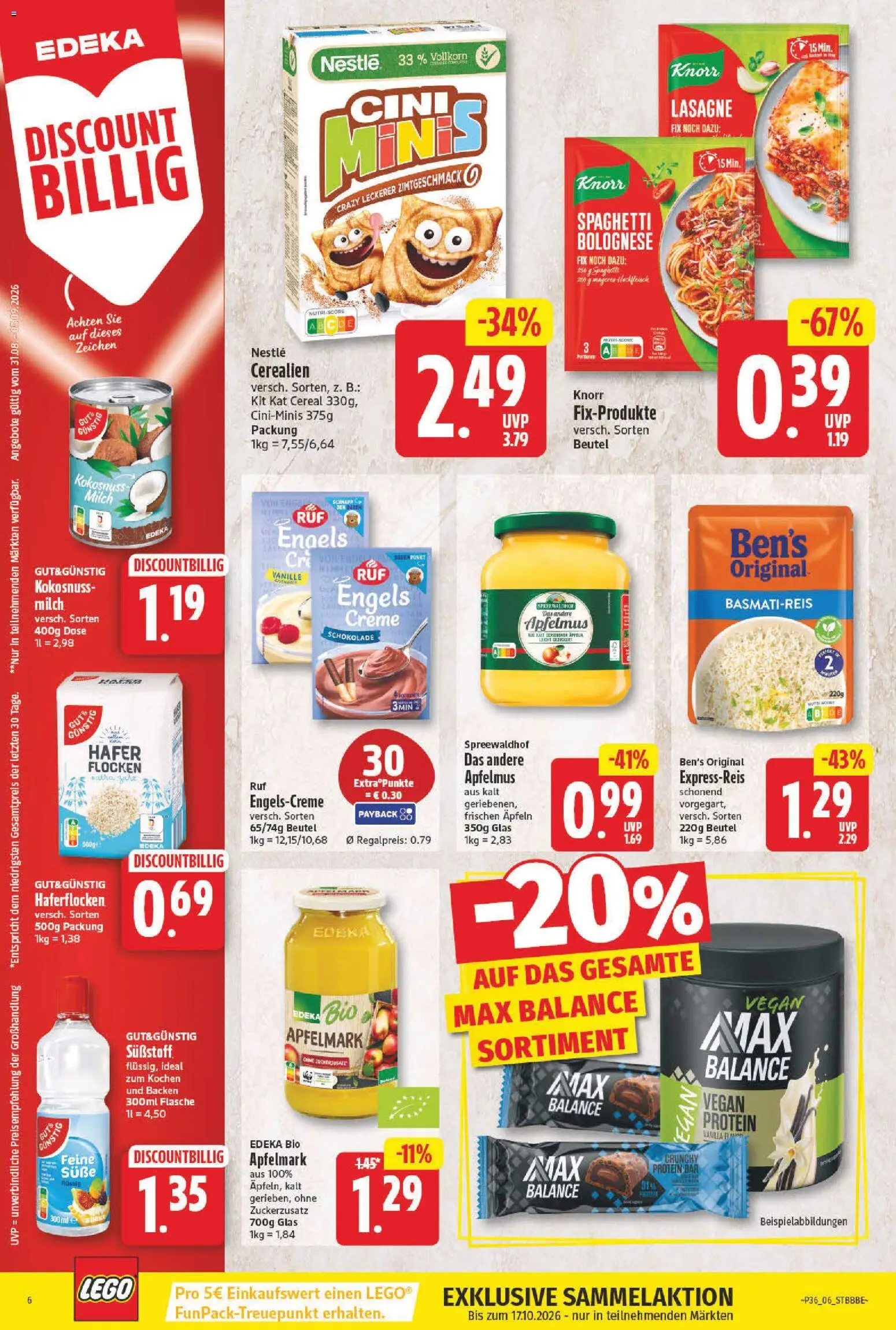 NP Discount Prospekt – gültig ab 31.08.2026 | Seite: 8 | Produkte: Basmatireis, Schokolade, Lasagne, Vanille