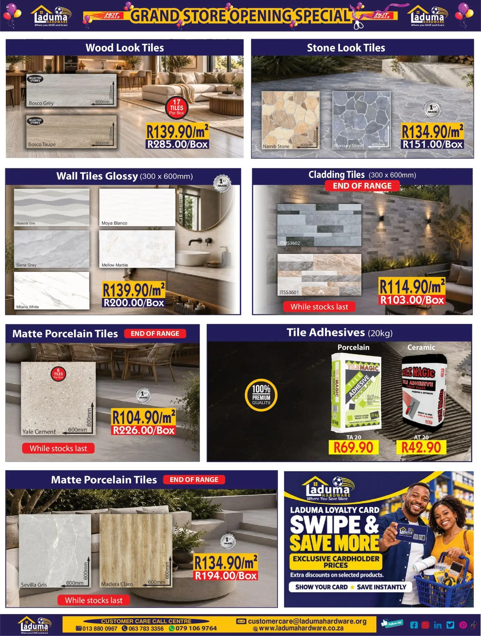 New Laduma Hardware catalogue – valid from 22/10/2026 | Page: 4 | Products: Box, Adhesive, Cladding, Cement
