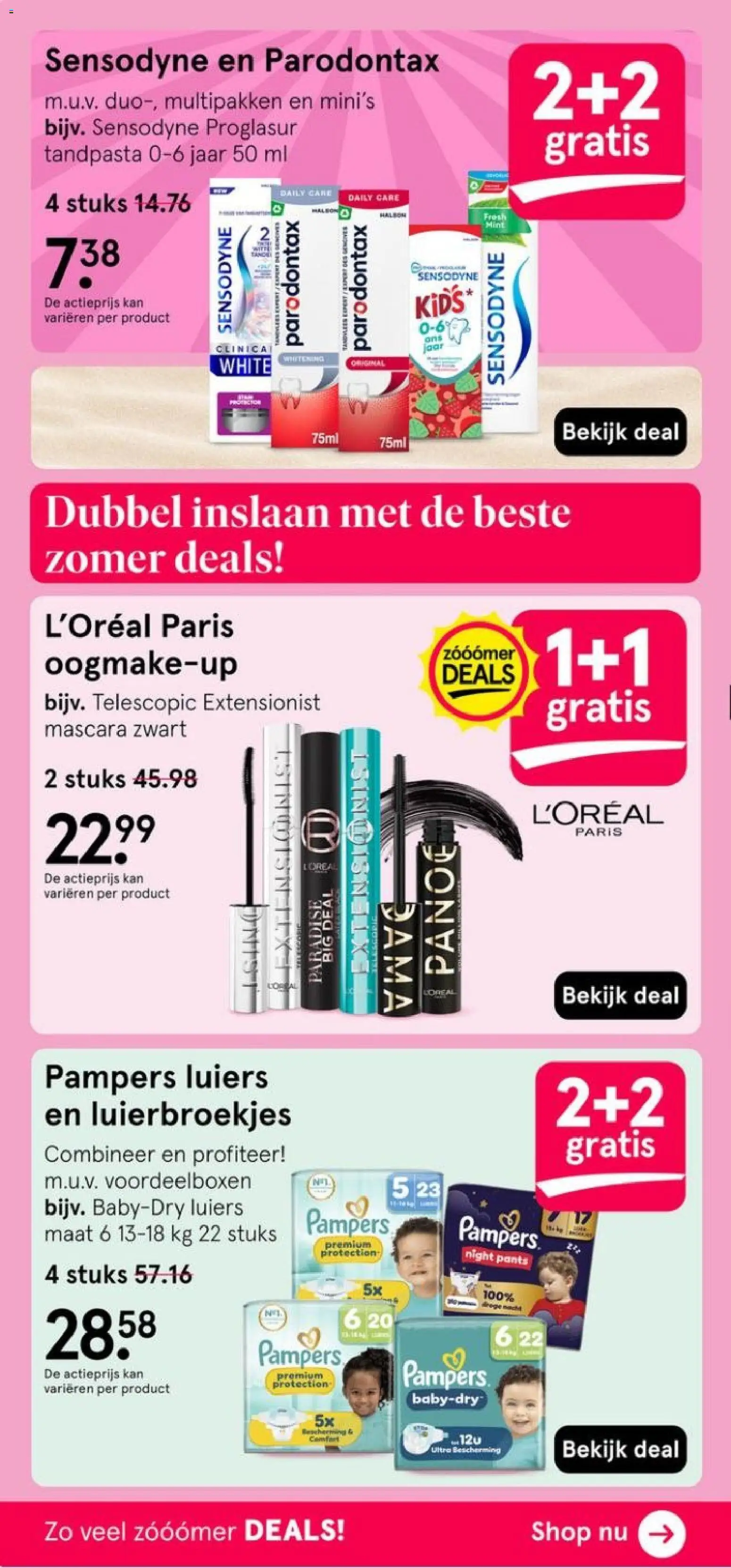 {H1} | Pagina: 2 | Producten: Tandpasta, Kan, Pampers, Mascara