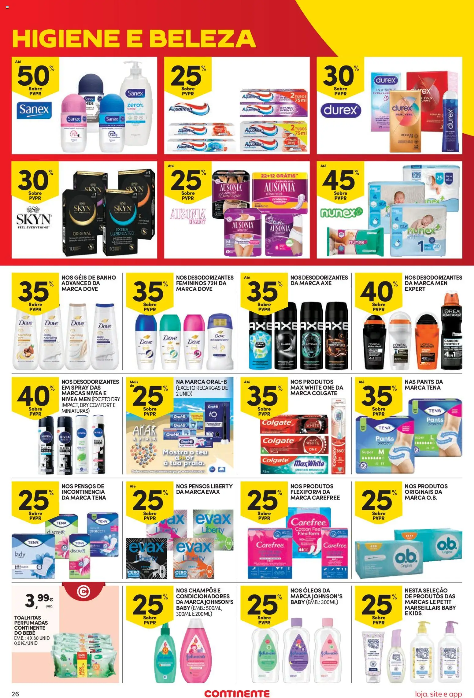 Continente Semanal Continente Bom Dia │ válido de 04/08/2026 | Página: 26 | Produtos: Banho