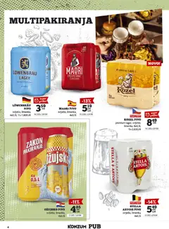Konzum Pub letak - Pregled kataloga iz trgovine Konzum, vrijedi od 14.09.2026 | Stranica: 4 | Proizvodi: Kozel, Ožujsko pivo, Pivo, Lager