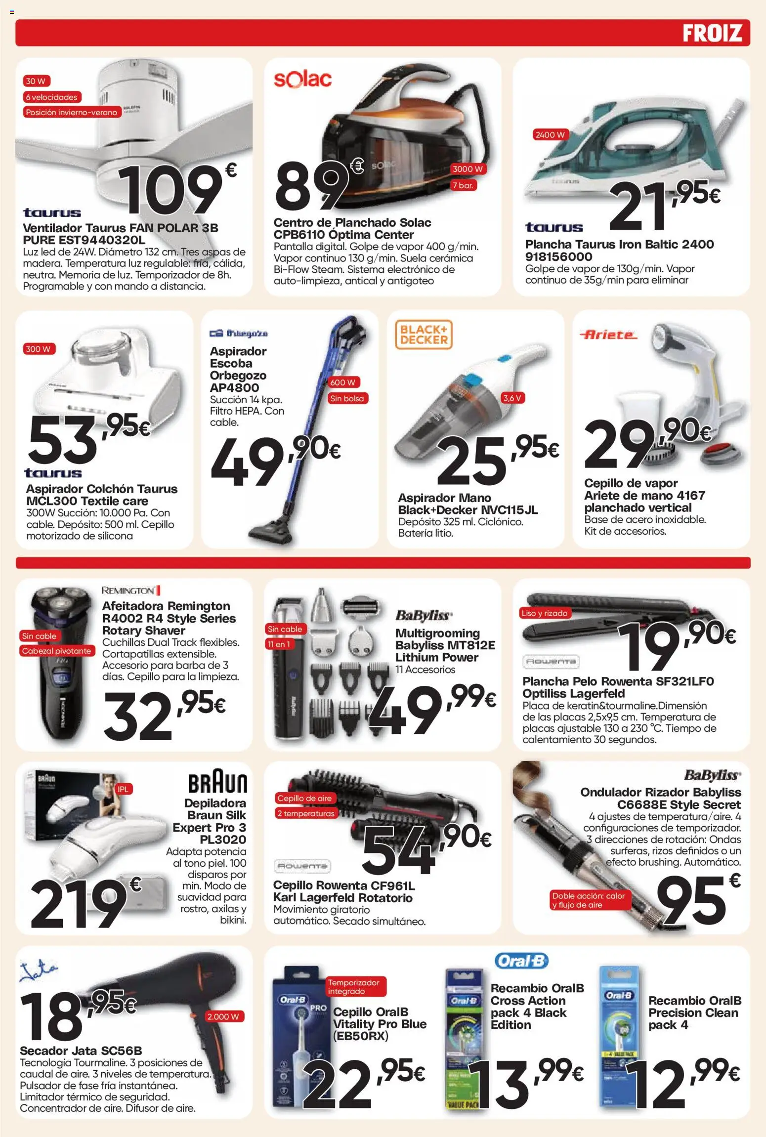 Froiz - Folleto Hiper │ válido desde el 28/07/2026 | Página: 5 | Productos: Cable, Afeitadora, Ventilador, Batería