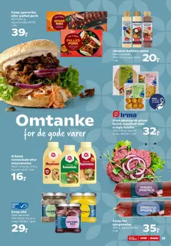 Coop hel spegepølse, 300 g. Kg-pris 116,67. 1 stk. gyldig fra 23/10/2026 | Side: 21