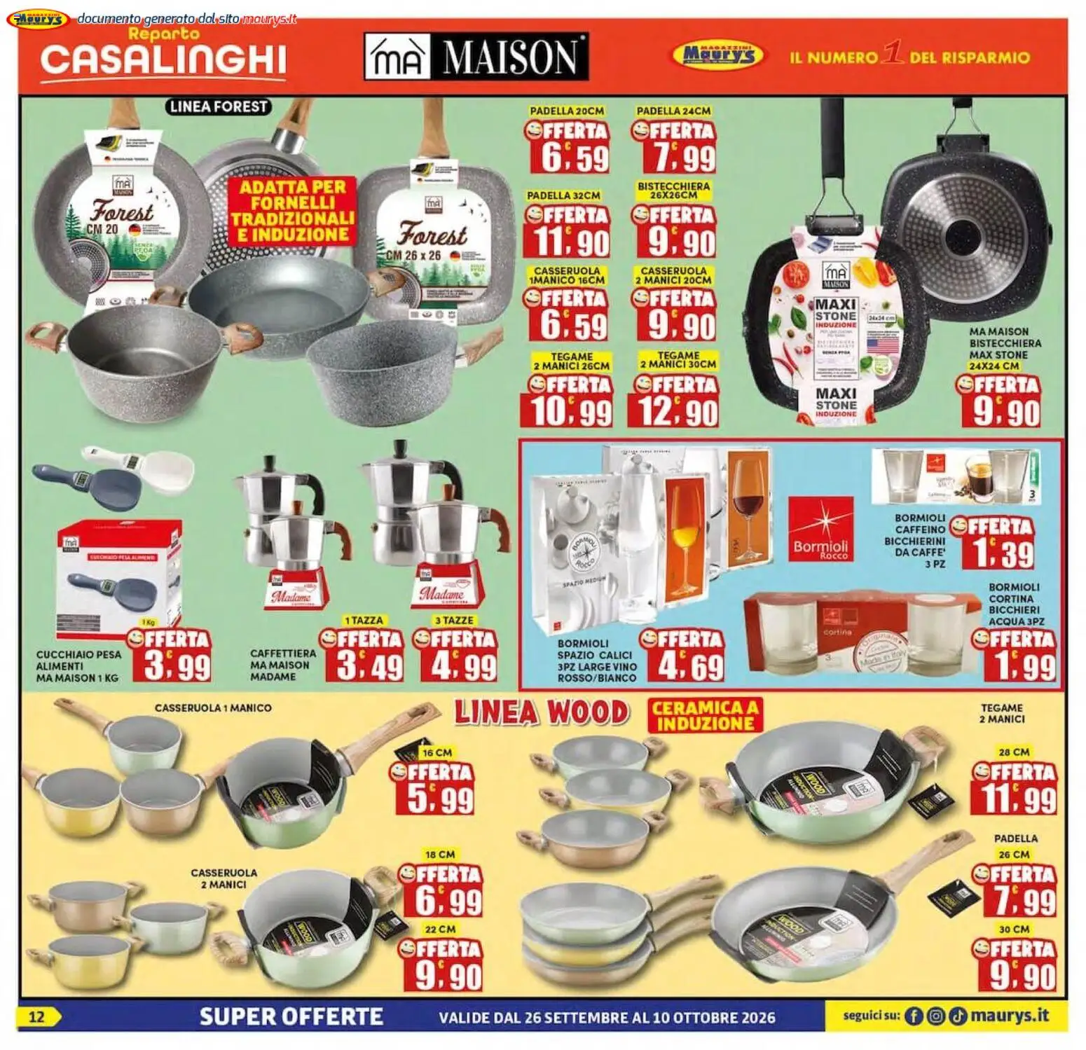 Volantino Maury's del 26/09/2026 | Pagina: 12