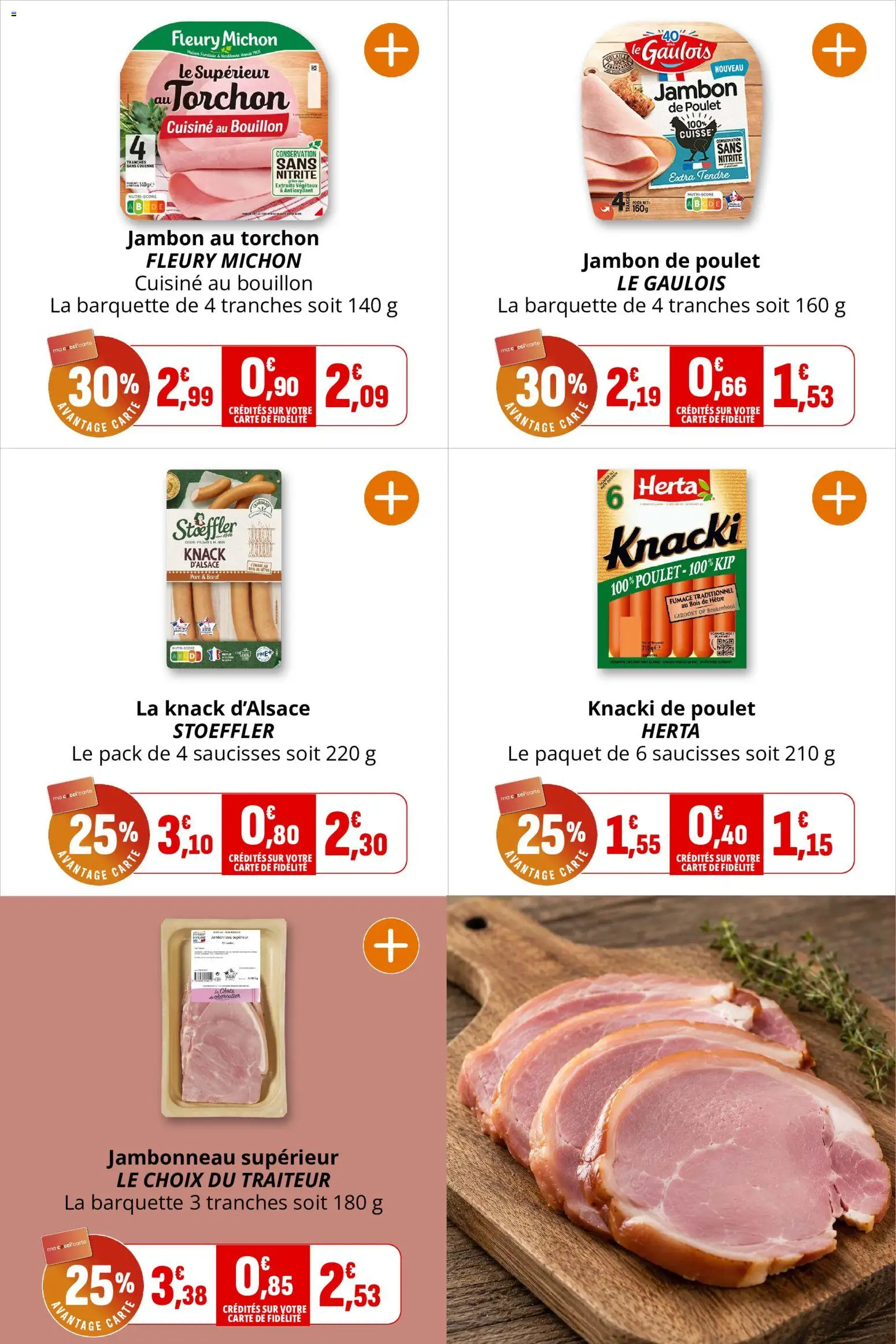 {H1} | Page: 9 | Produits: Poulet, Knacki, Jambonneau, Saucisses