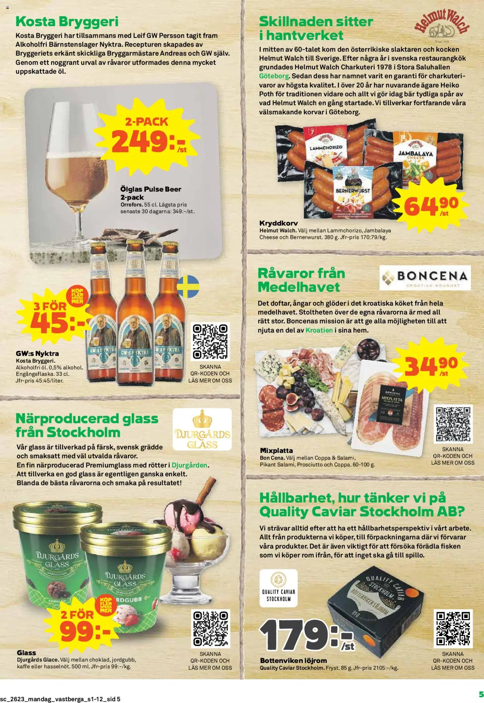 Coop Forum reklamblad aktuell från 01.06.2026 | Sida: 5 | Produkter: Löjrom, Kaffe, Fisken, Glass