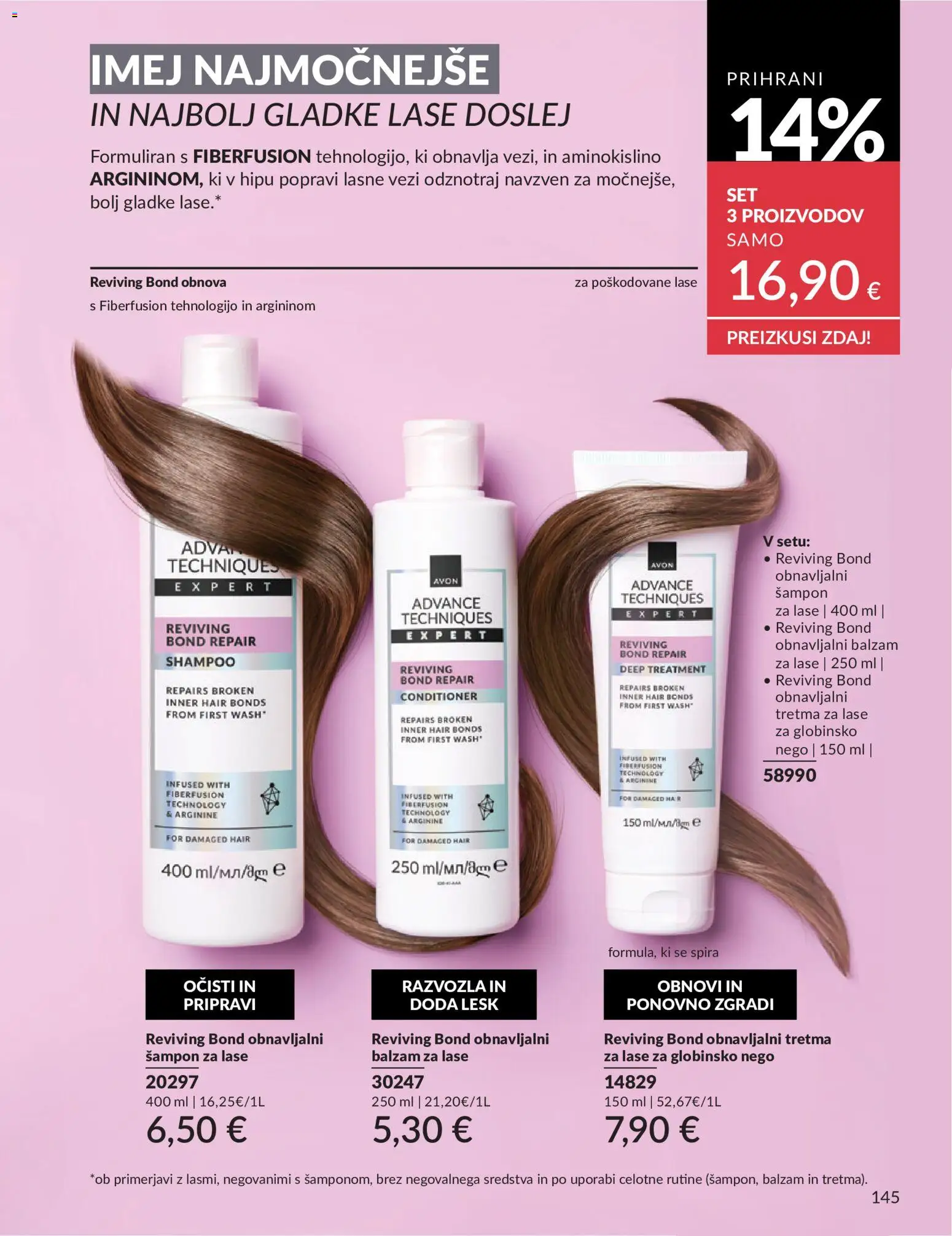 Novi Avon katalog ponudbe – veljaven od 01.08.2026 | Stran: 145 | Izdelki: Sampon, Balzam za lase