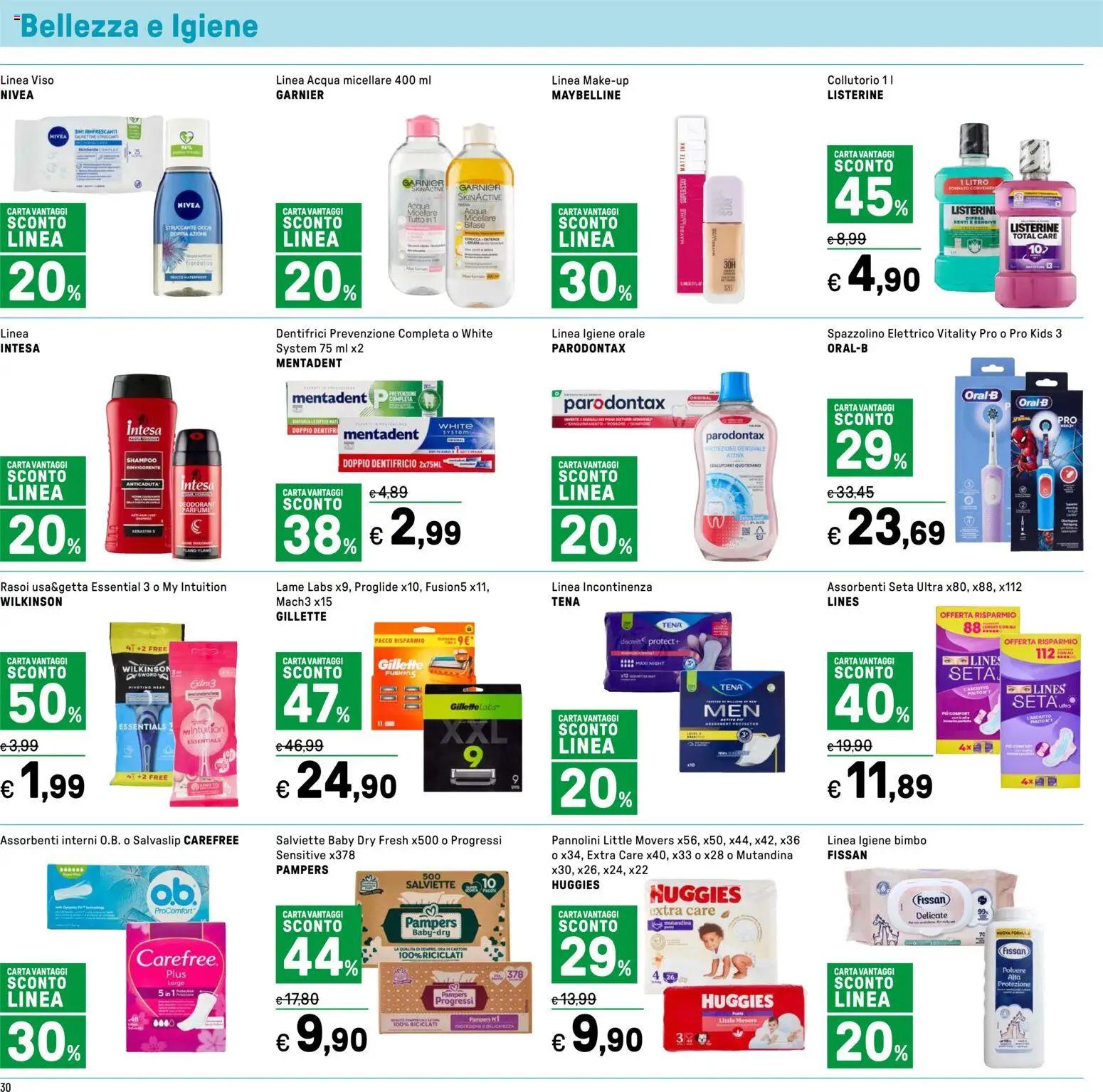 Volantino Iper del 04.06.2026 | Pagina: 30 | Prodotti: Shampoo, Struccante, Dentifricio, Collutorio