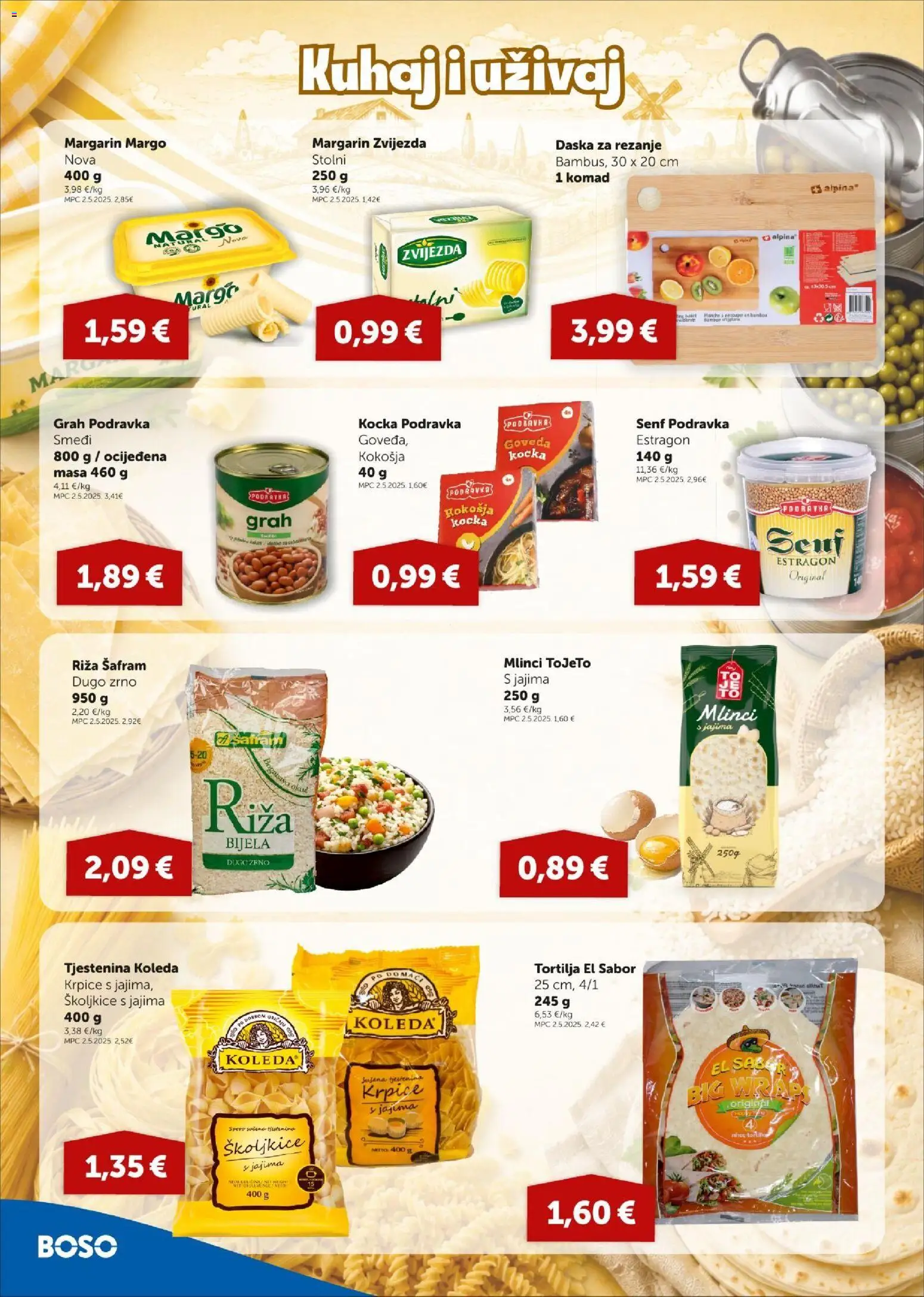 Boso katalog | vrijedi od 16.07.2026 | Stranica: 6 | Proizvodi: Podravka, Margarin, Riža, Tjestenina