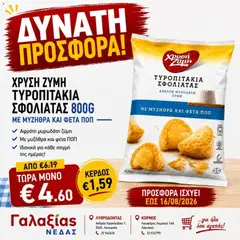 Γαλαξίας φυλλαδιο σε ισχύ από 12/08/2026