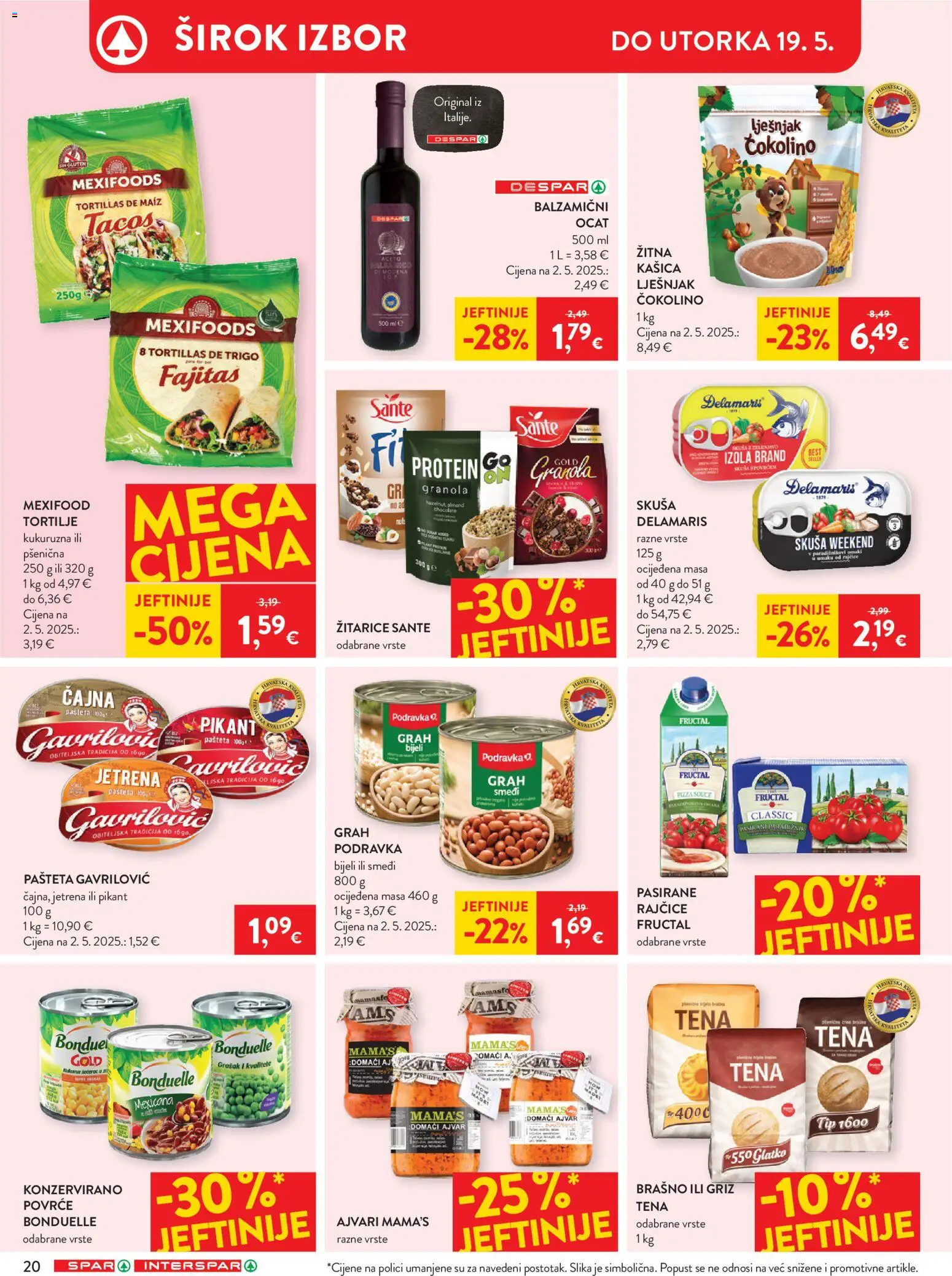 Spar katalog | vrijedi od 13.05.2026 | Stranica: 24 | Proizvodi: Grah, Pizza, Povrće, Čokolino