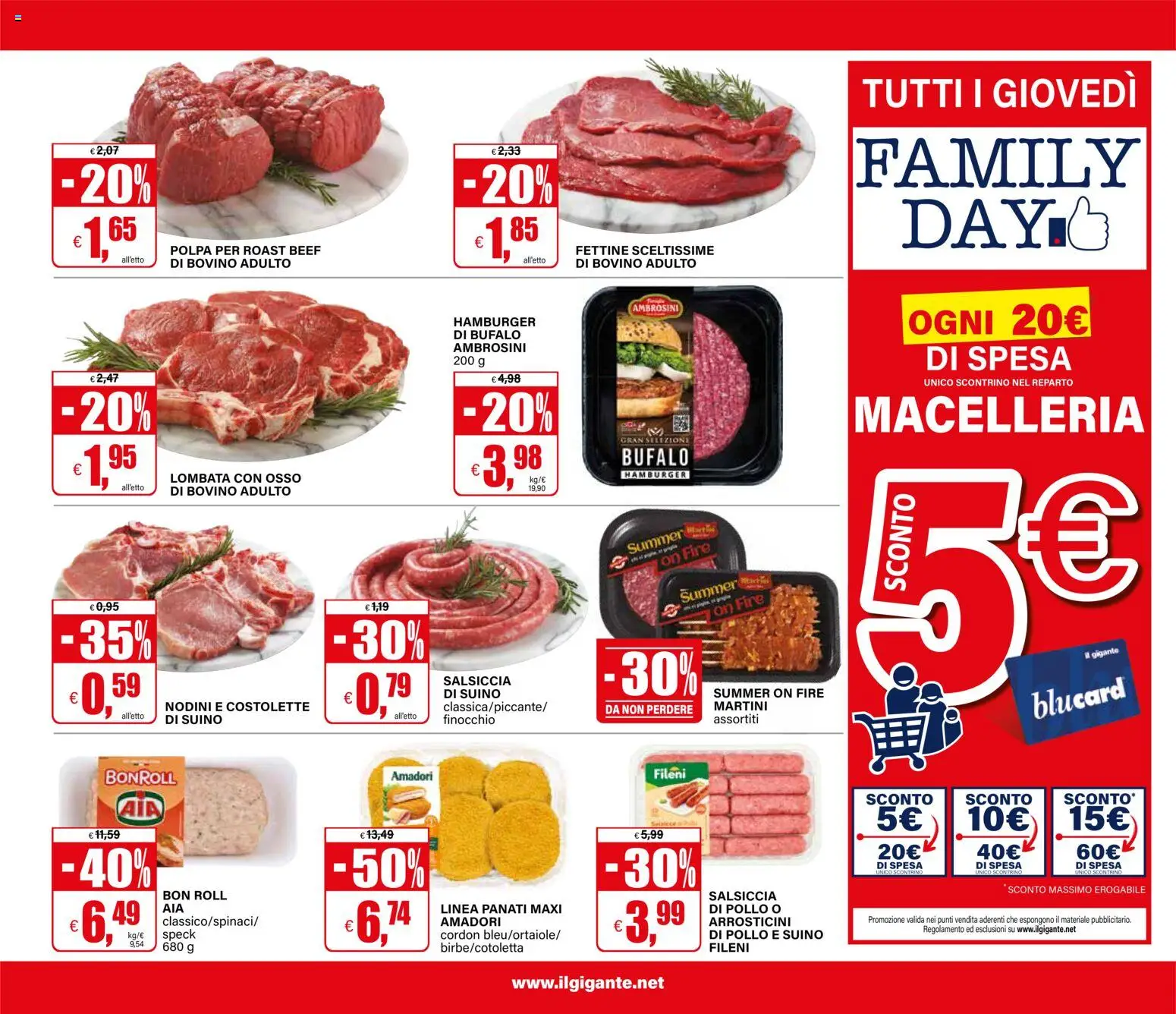 Volantino Il Gigante del 02/07/2026 | Pagina: 27 | Prodotti: Bovino, Pollo, Hamburger, Arrosticini