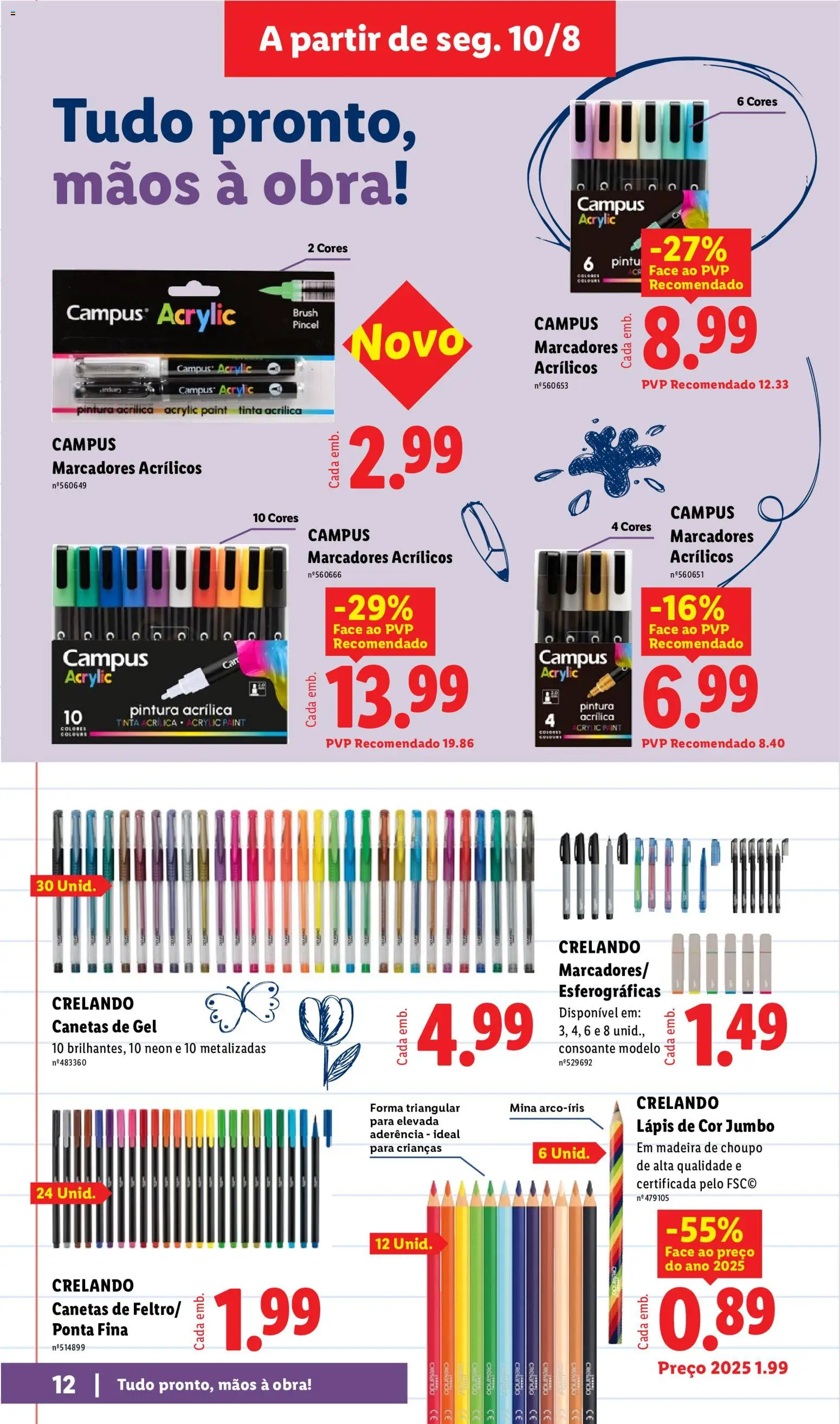 Lidl Folheto Especial │ válido de 10/08/2026 | Página: 12 | Produtos: Pincel, Tinta