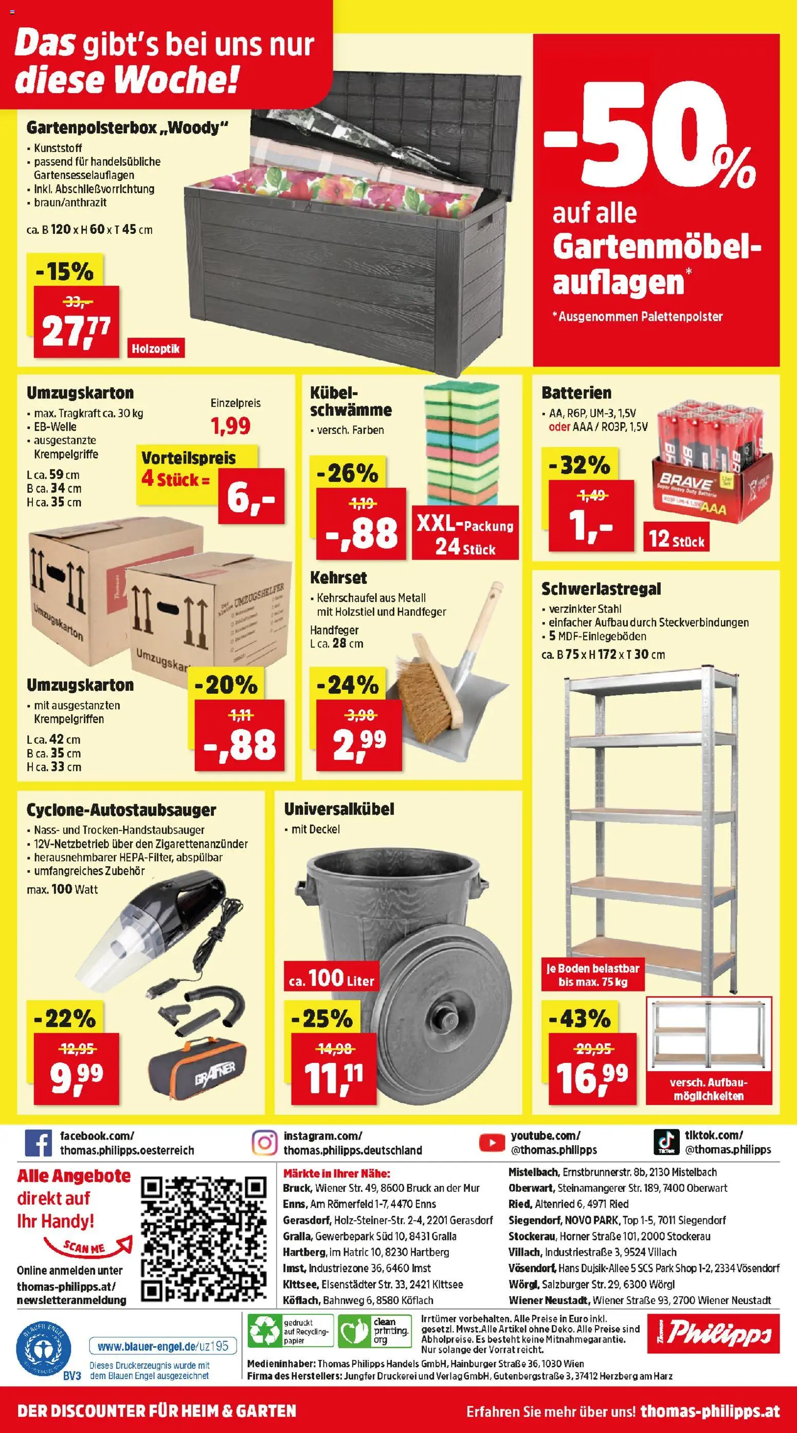 Thomas Philipps Flugblatt gültig ab 27.07.2026 | Seite: 16 | Produkte: Gartenmöbel, Batterie