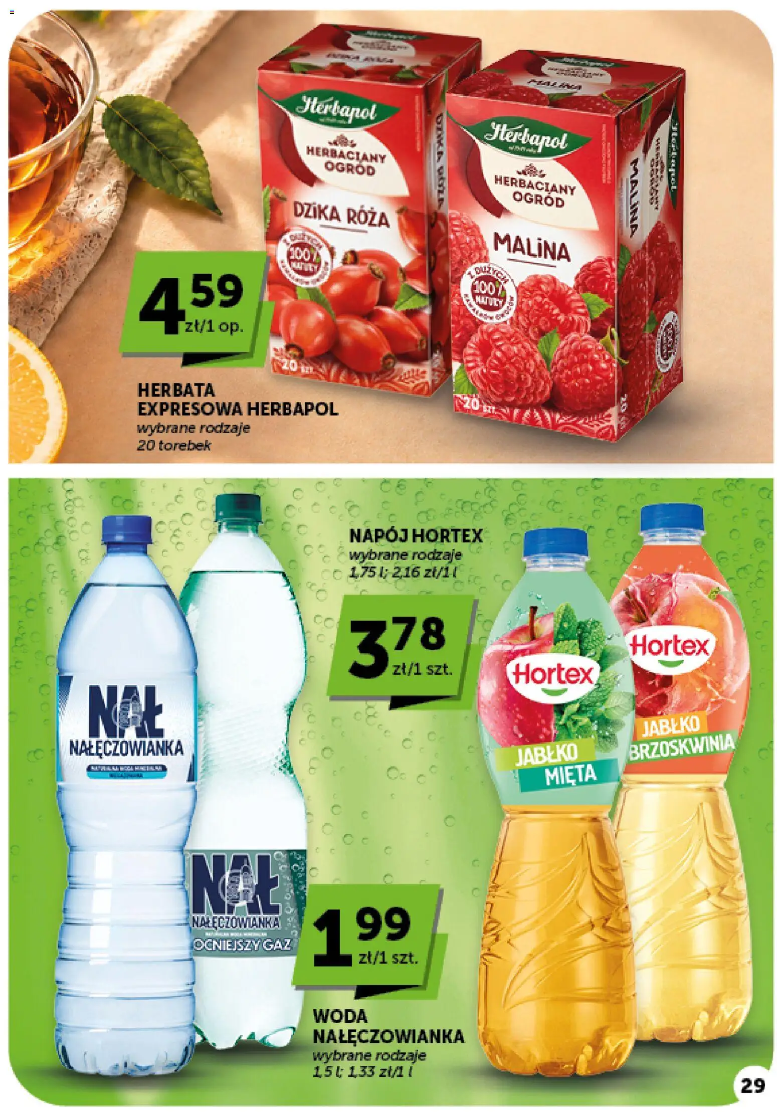 Euro Sklep gazetka - Market od 01.10.2026 | Strona: 29 | Produkty: Brzoskwinia, Malina, Woda Nałęczowianka, Woda