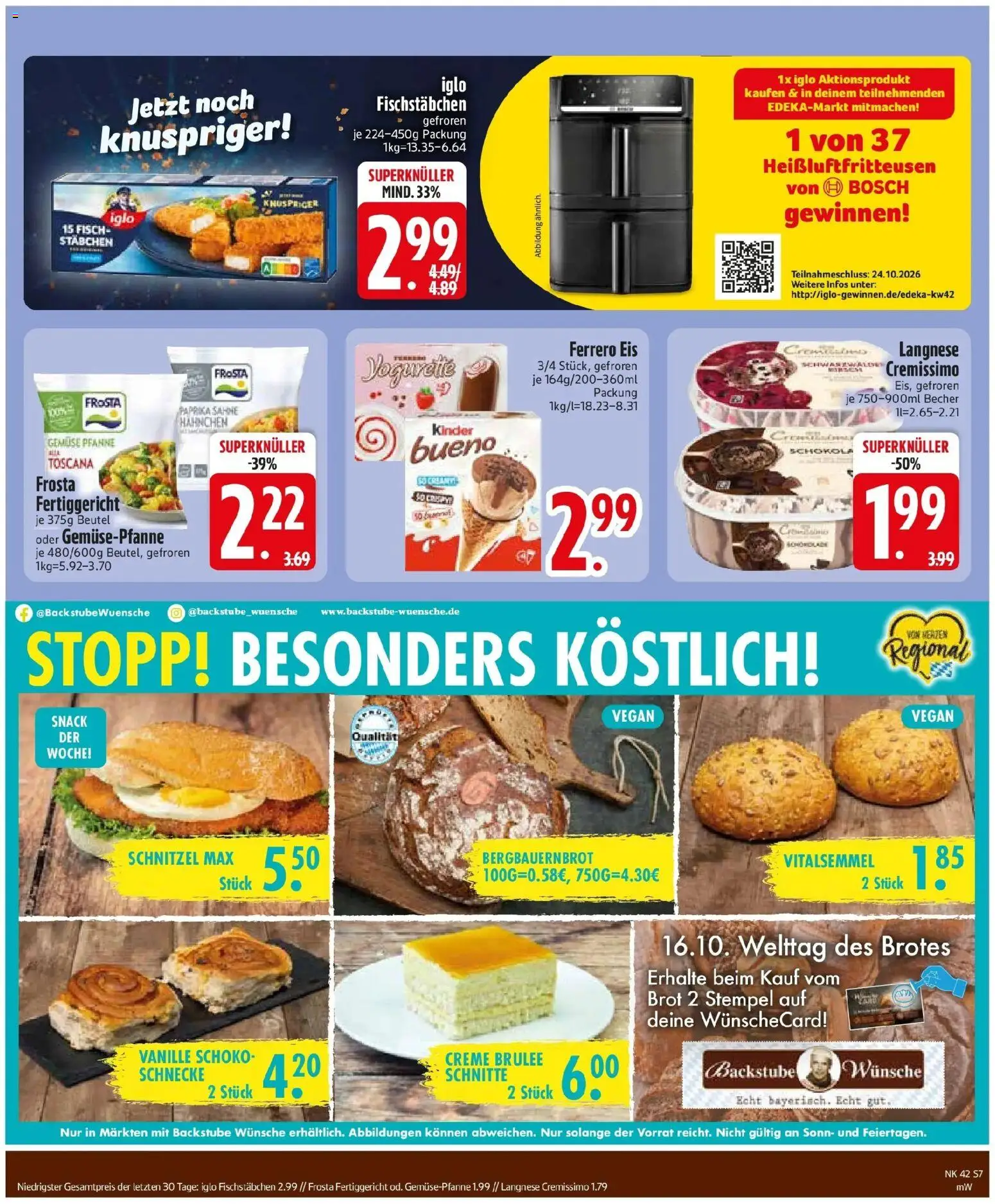 Edeka Prospekt Tittmoning (ab 12.10.2026) » Angebote Online | Seite: 9 | Produkte: Langnese, Creme, Creme brulee, Paprika