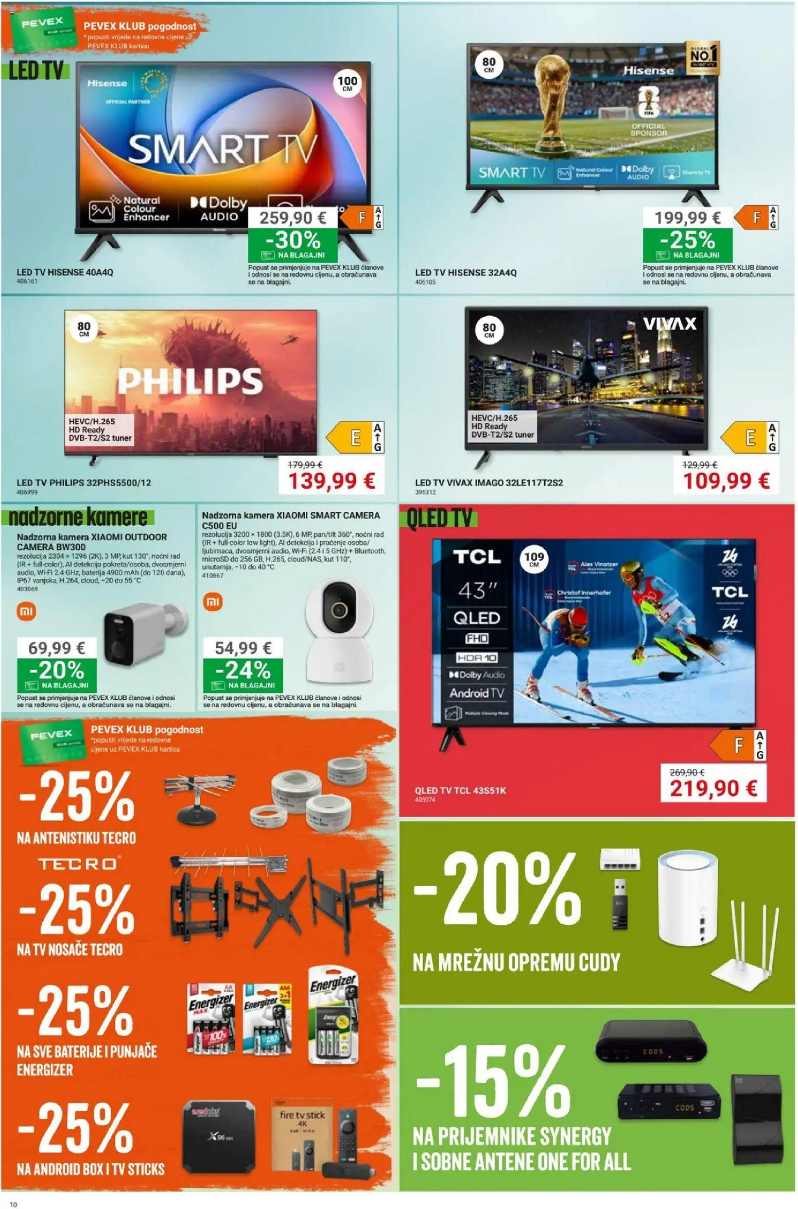 Pevex katalog | vrijedi od 05.03.2026 | Stranica: 10 | Proizvodi: Baterija, Smart TV, Baterije, Tv