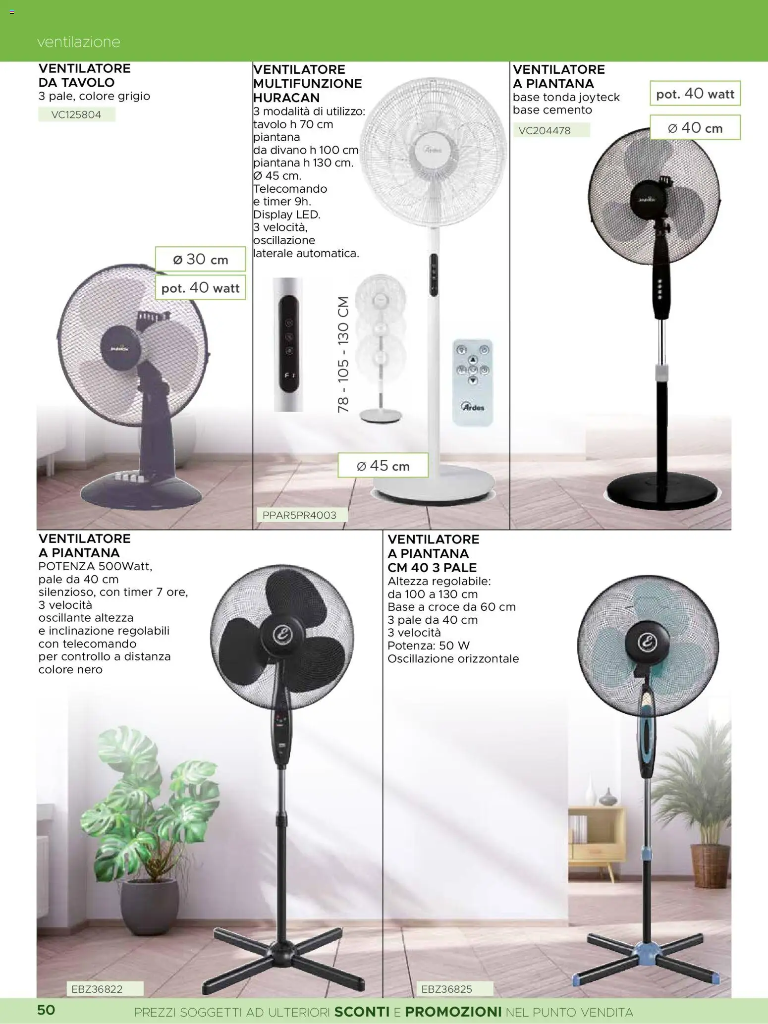 Volantino La Prealpina del 08.06.2026 | Pagina: 4 | Prodotti: Ventilatore, Telecomando, Divano, Tavolo