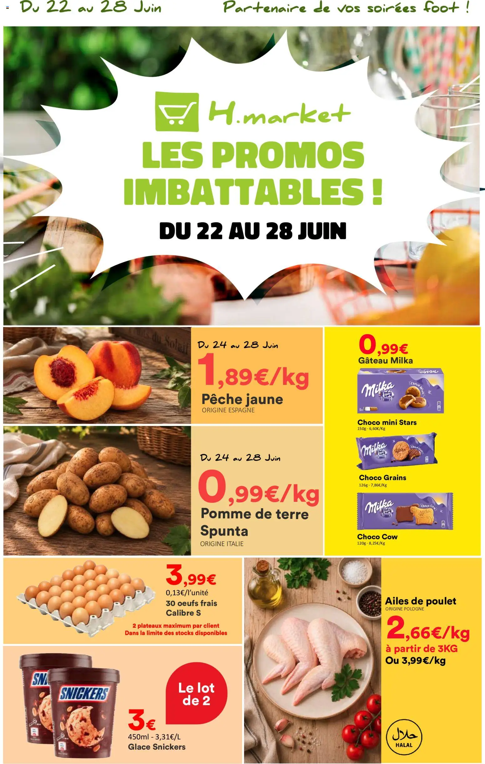 {H1} | Page: 1 | Produits: Pêche, Pomme, Pomme de terre, Œufs