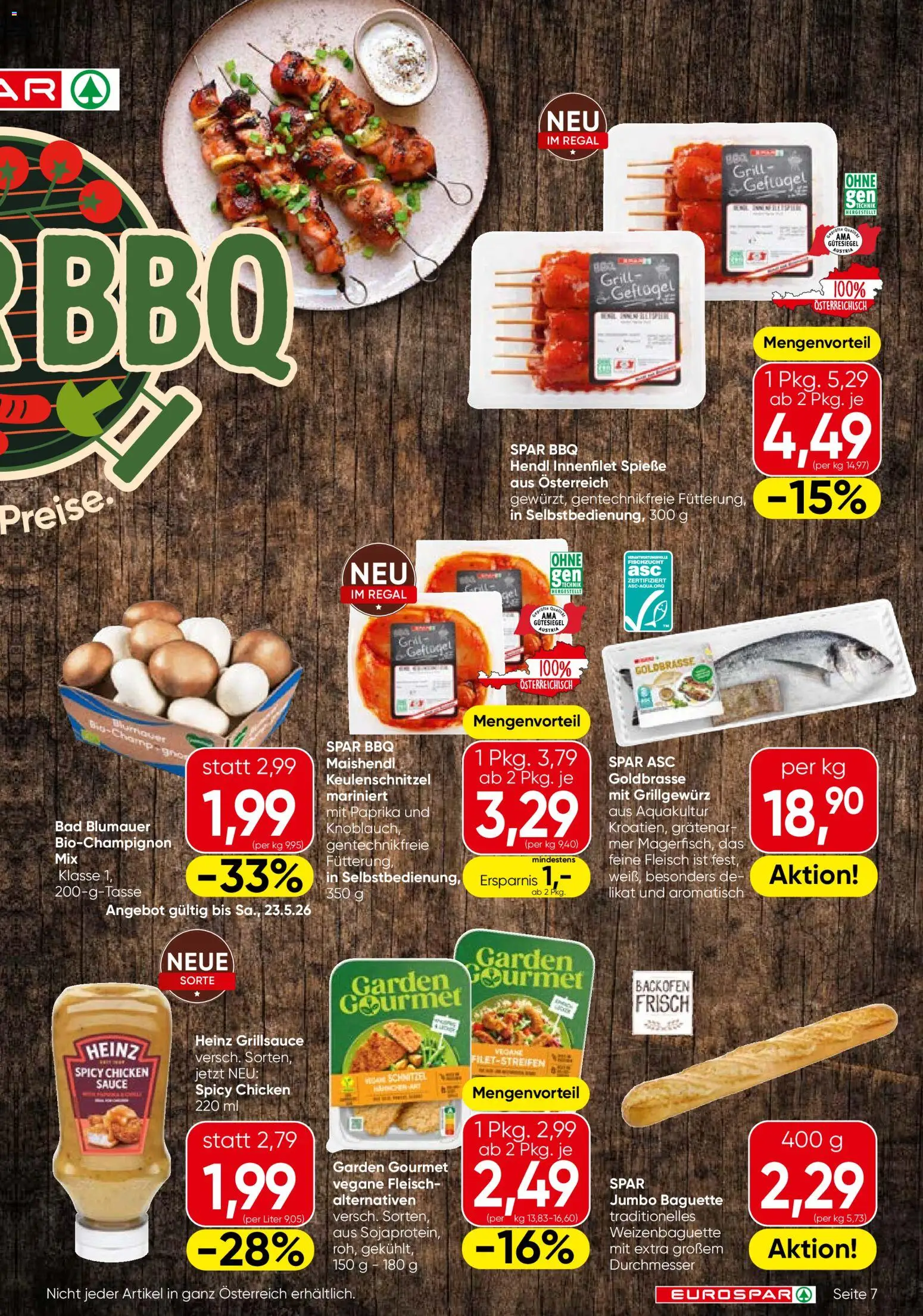 Eurospar Flugblatt gültig ab 21.05.2026 | Seite: 7 | Produkte: Knoblauch, Jääkaappipakastin, Grill, Bad